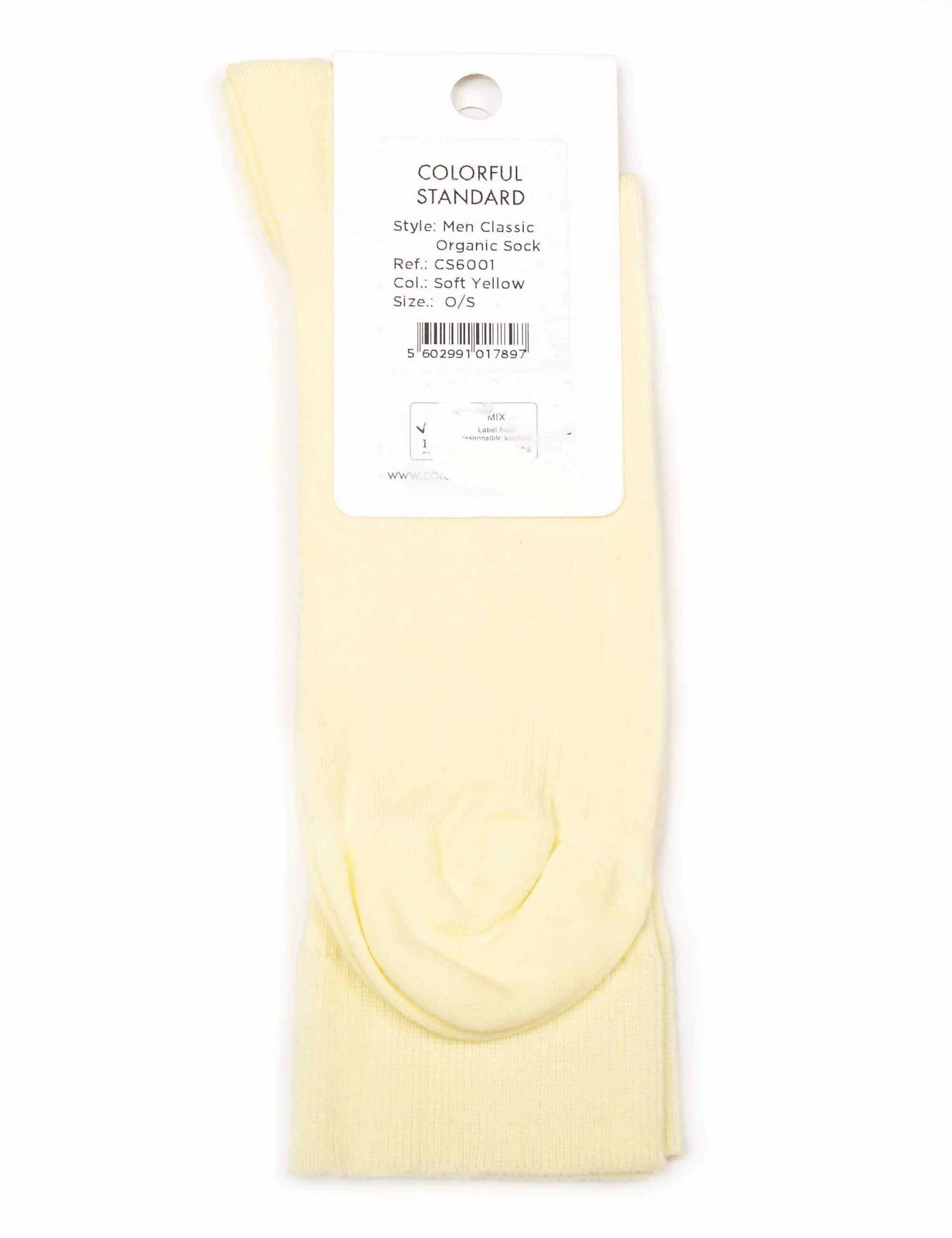 Classic Organic Socks - Soft Yellow - Image 3