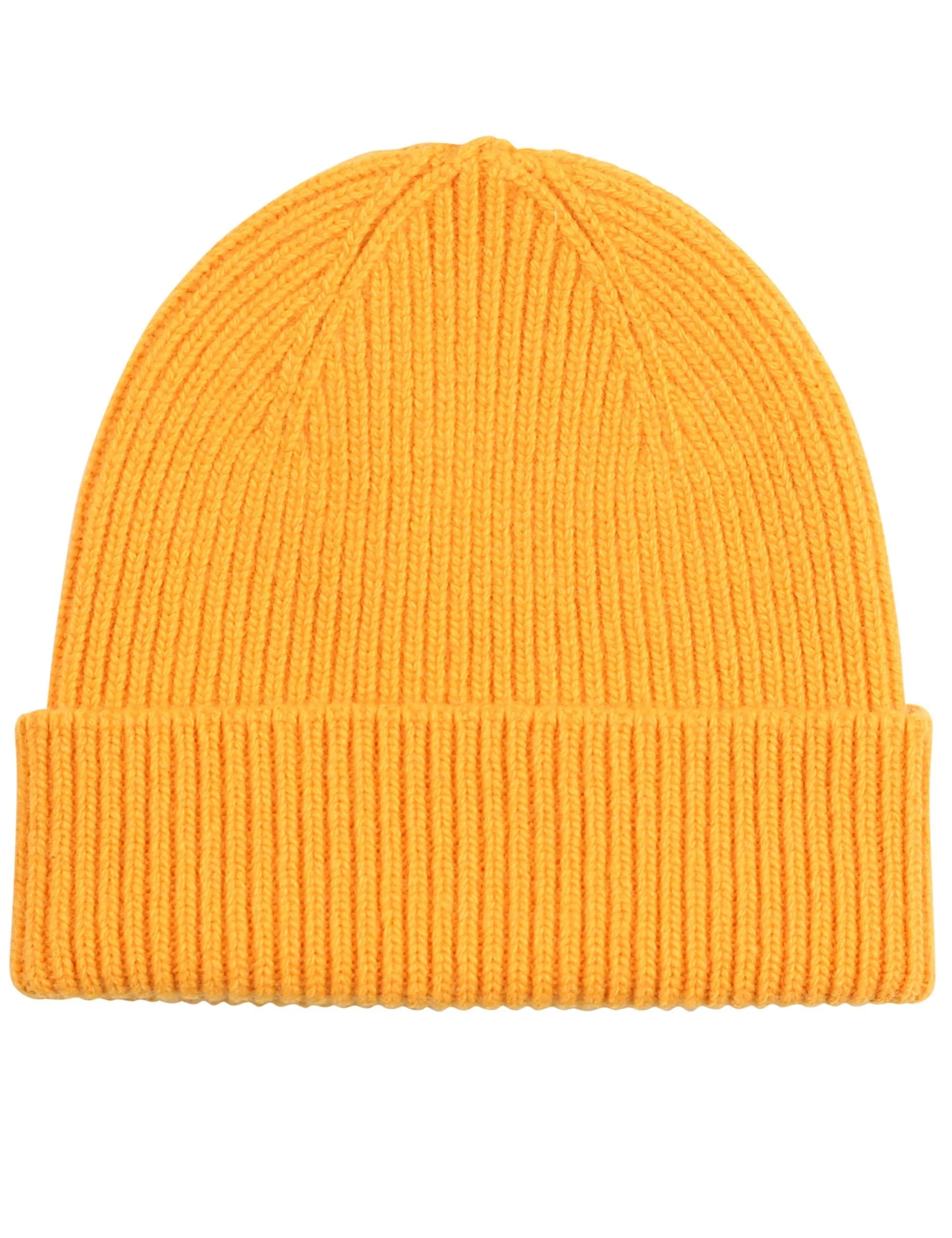 Merino Wool Beanie Hat - Burned Yellow