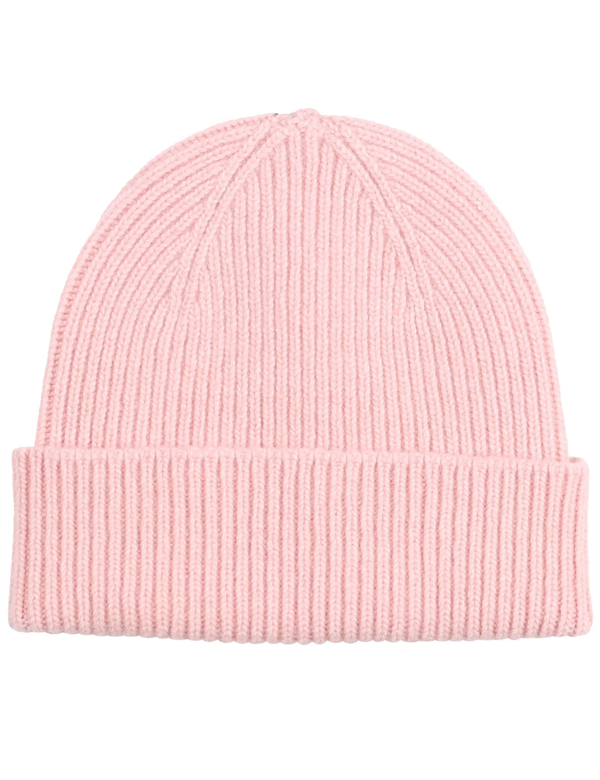 Merino Wool Beanie Hat - Faded Pink