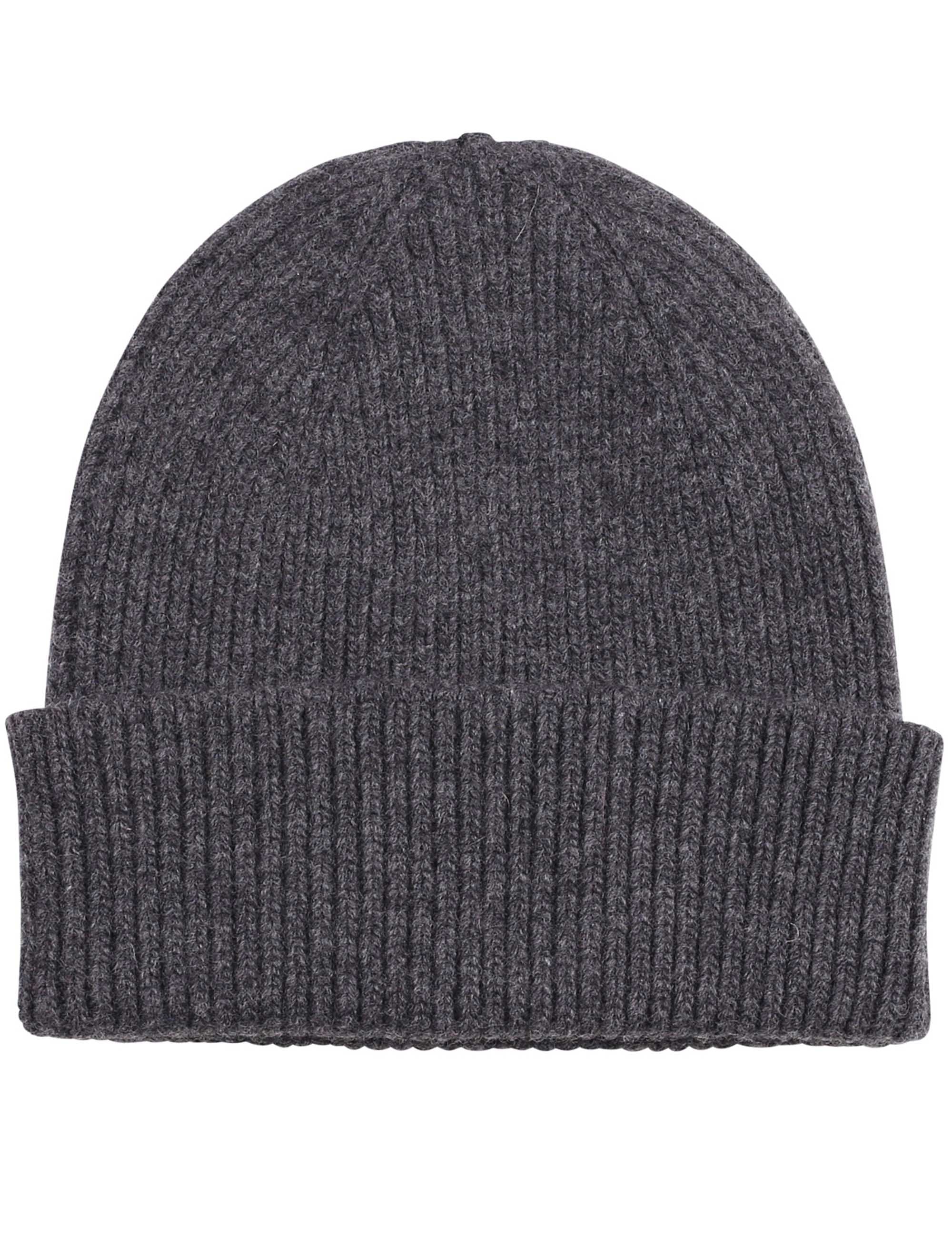 Merino Wool Beanie Hat - Lava Grey