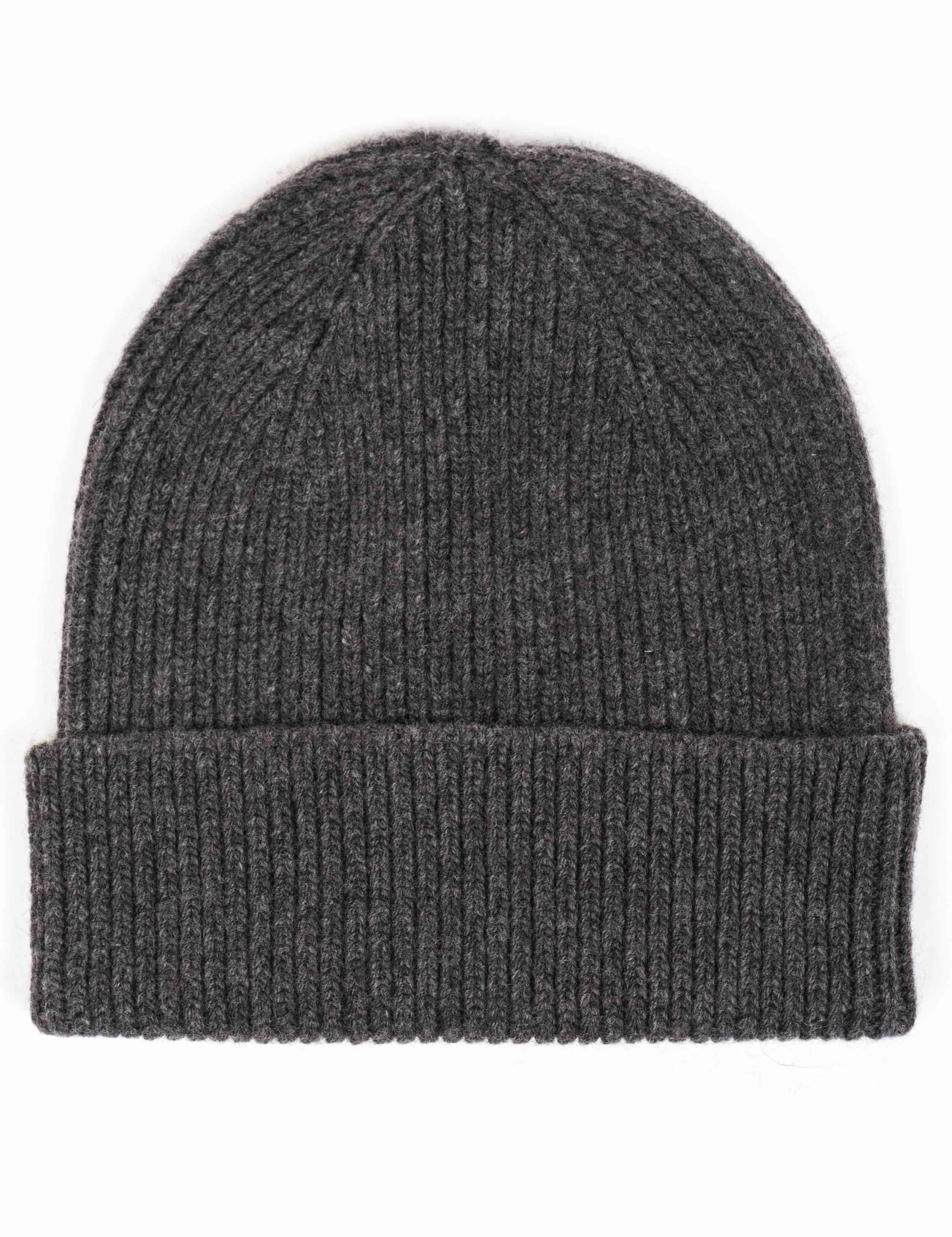 Merino Wool Beanie Hat - Lava Grey - Image 3