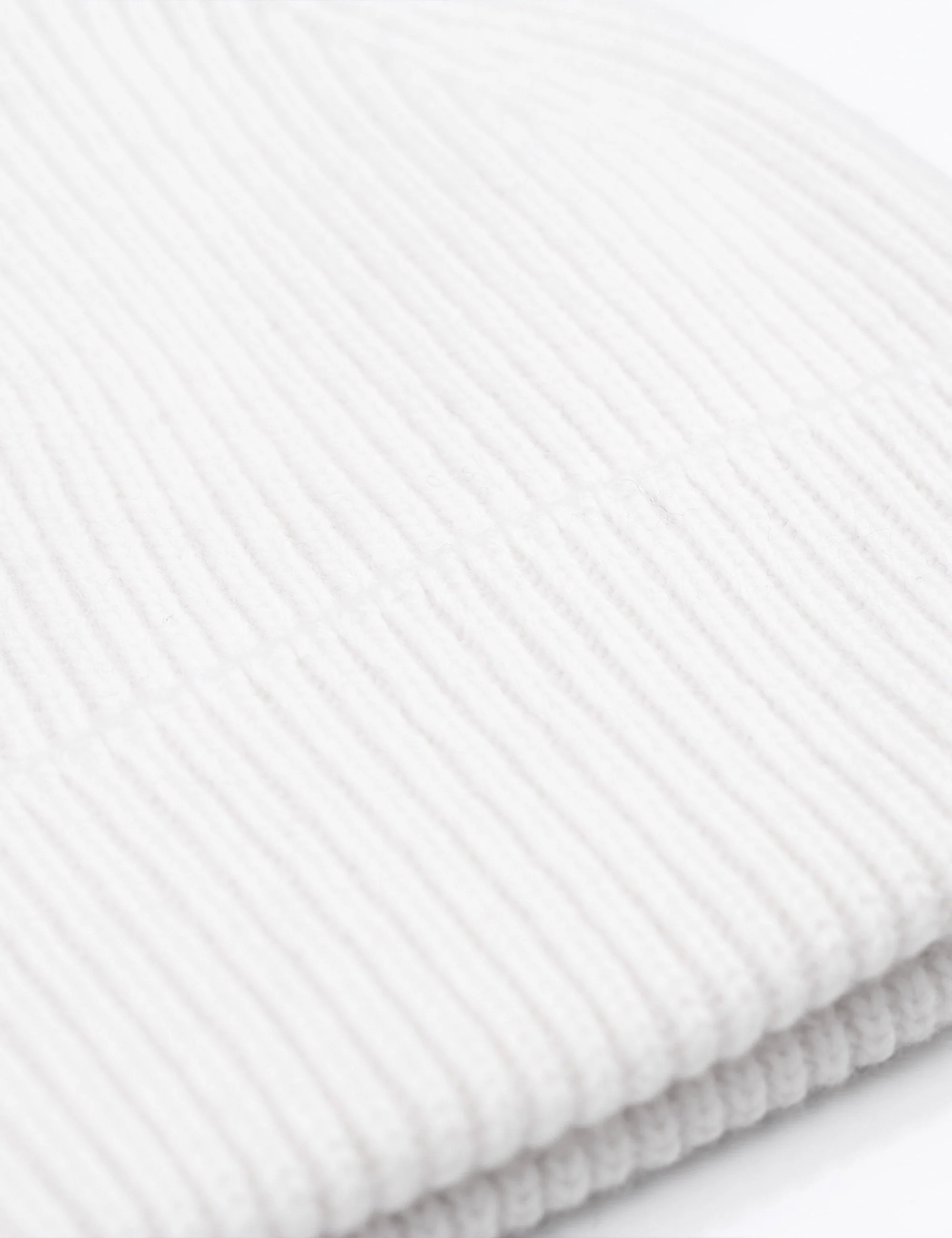 Merino Wool Beanie Hat - Optical White - Image 2
