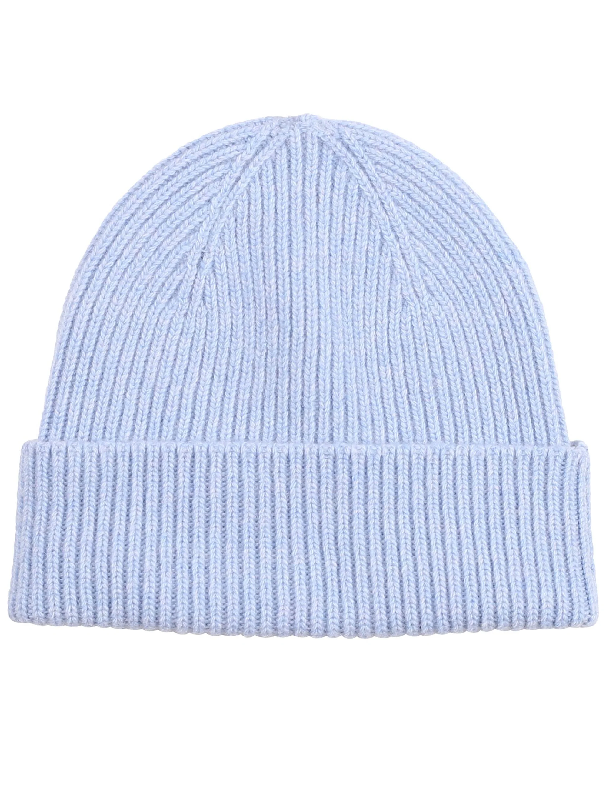 Merino Wool Beanie Hat - Polar Blue