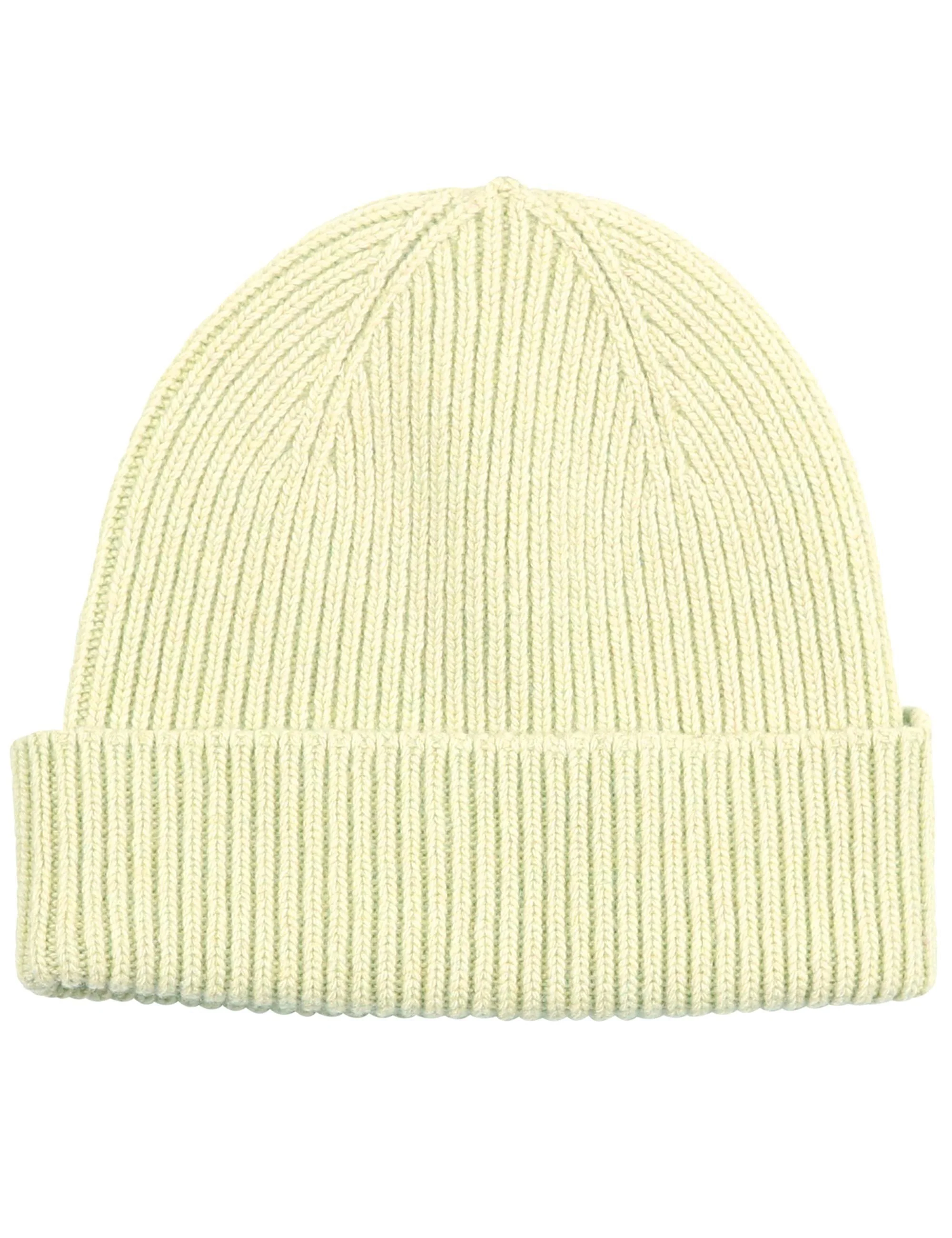 Merino Wool Beanie Hat - Soft Yellow