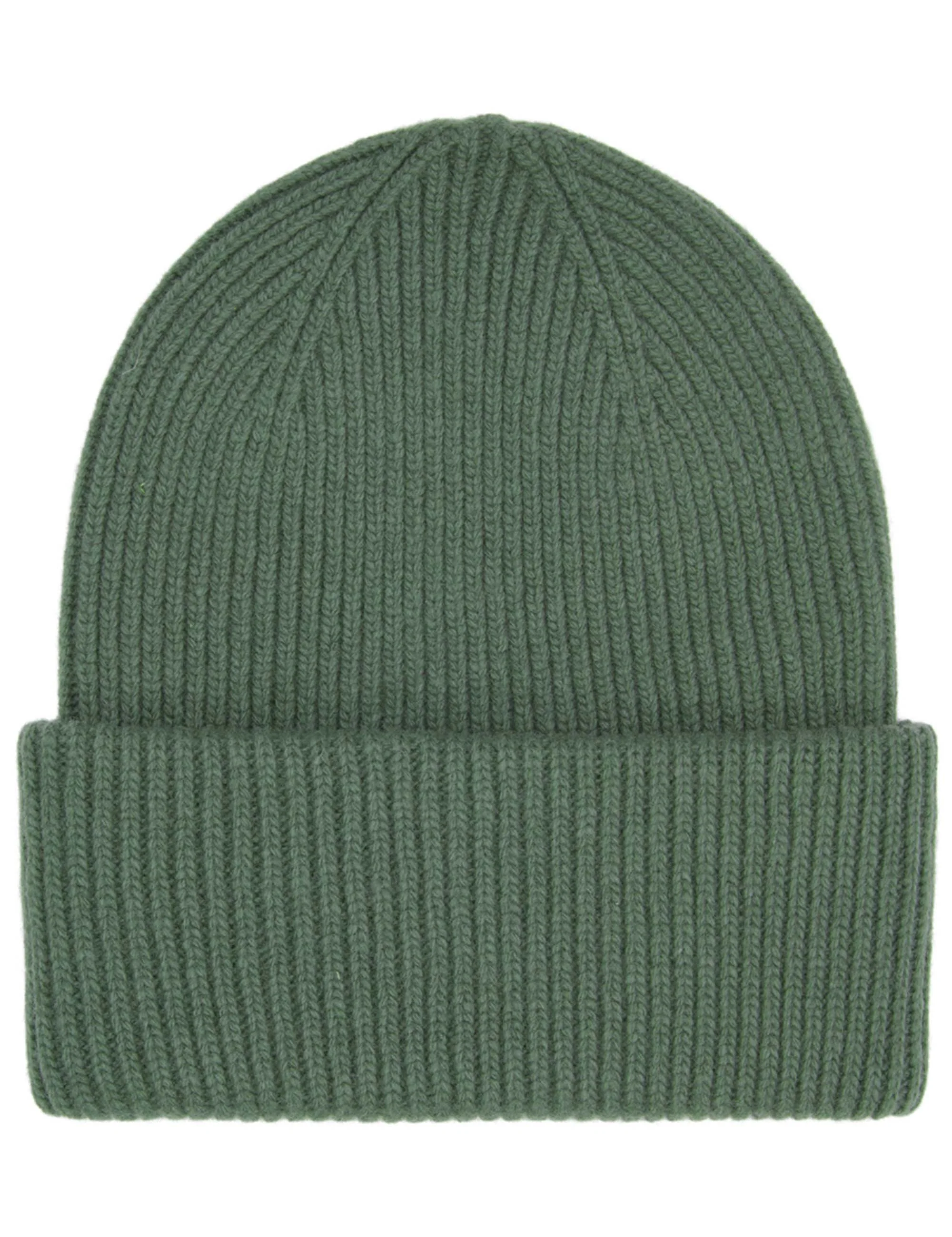 Merino Wool Chunky Beanie Hat - Emerald Green