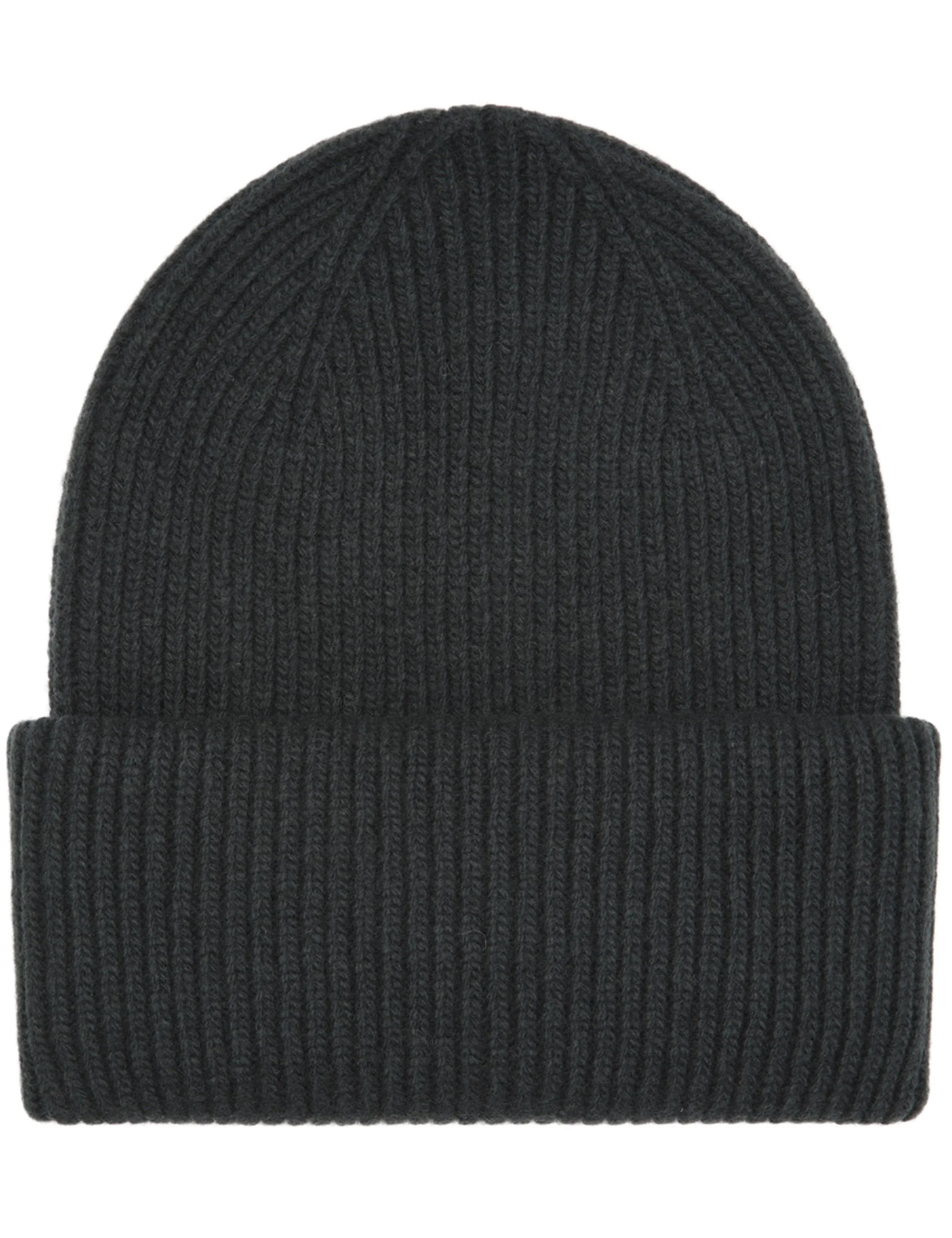 Merino Wool Chunky Beanie Hat - Hunter Green