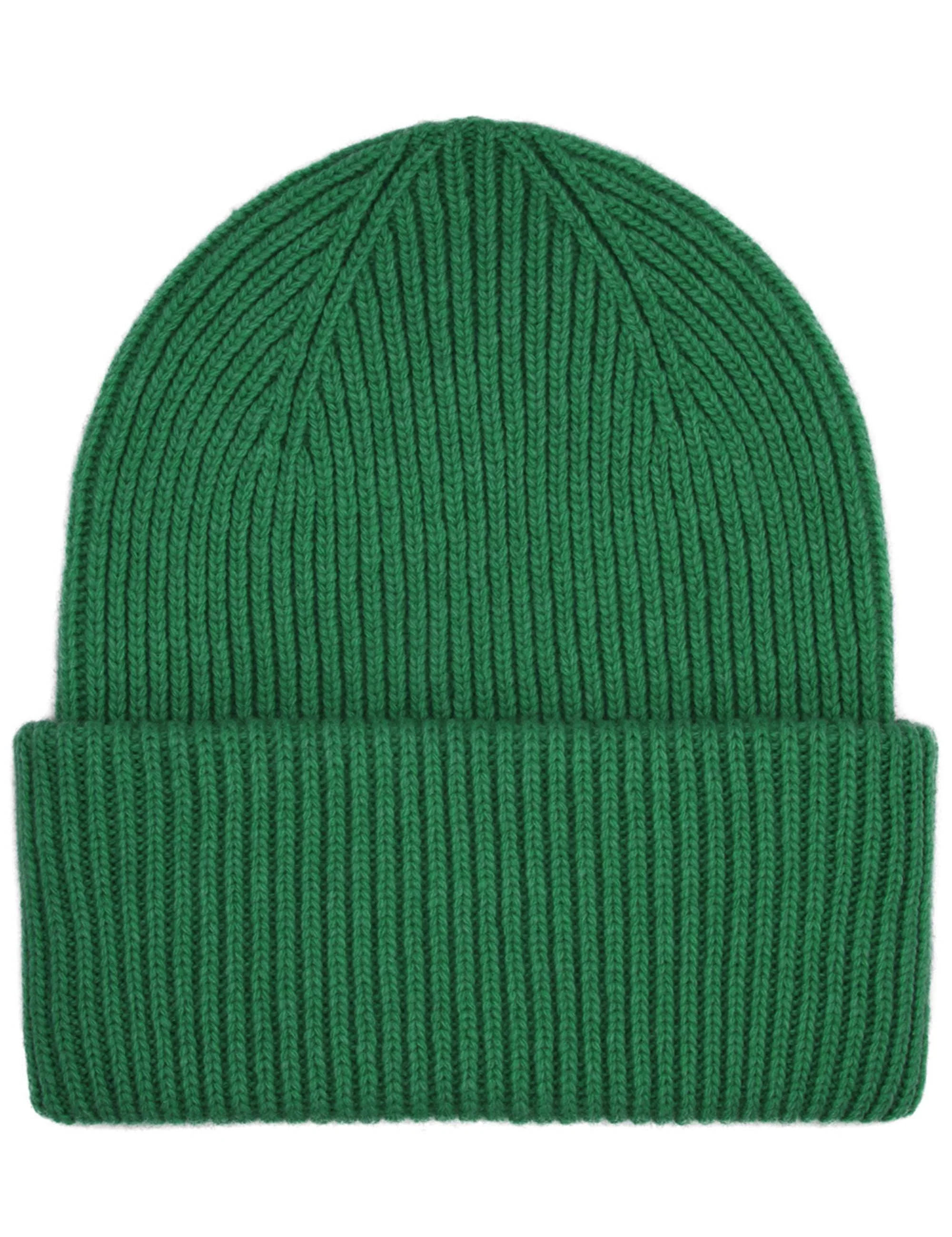 Merino Wool Chunky Beanie Hat - Kelly Green