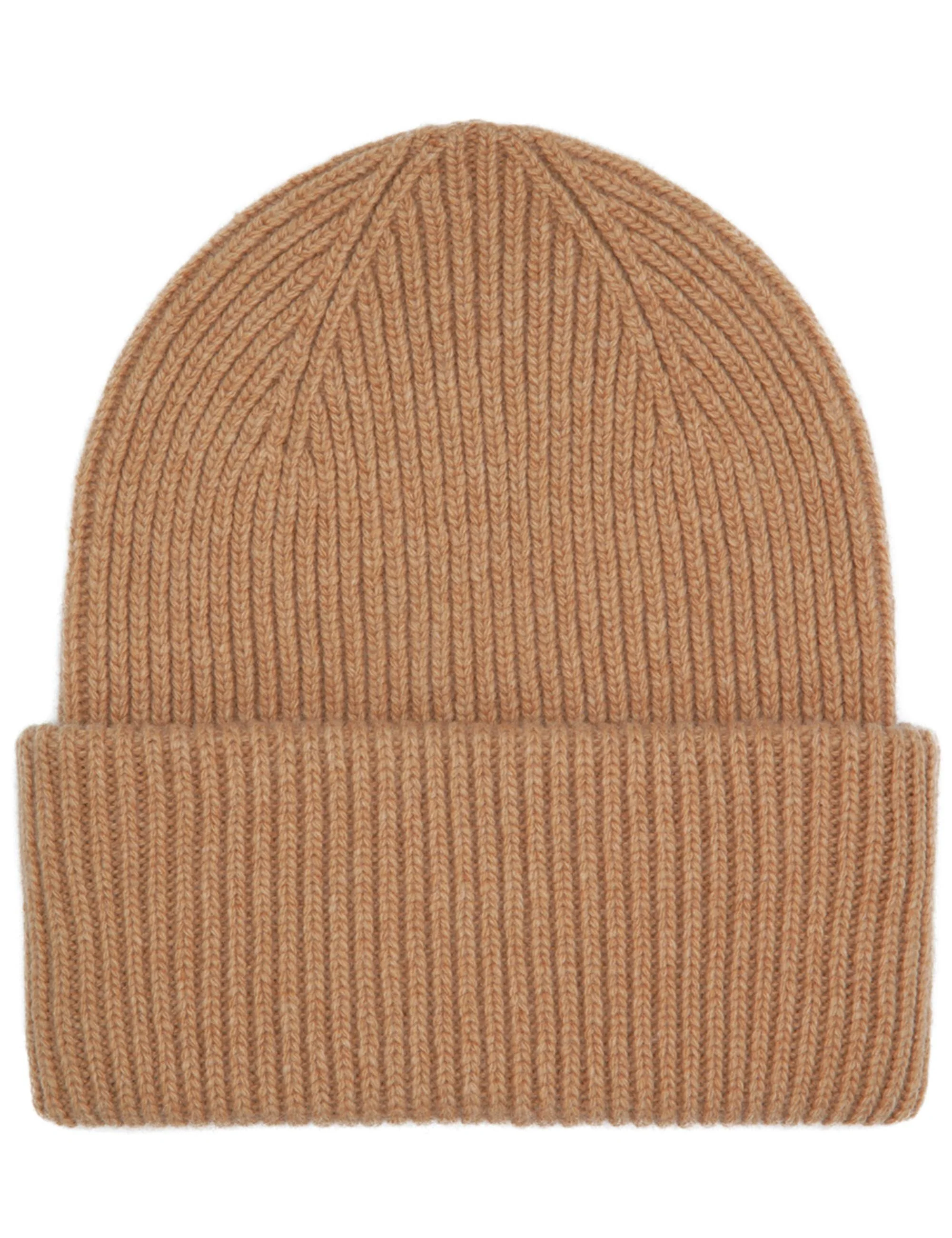 Merino Wool Chunky Beanie Hat - Sahara Camel