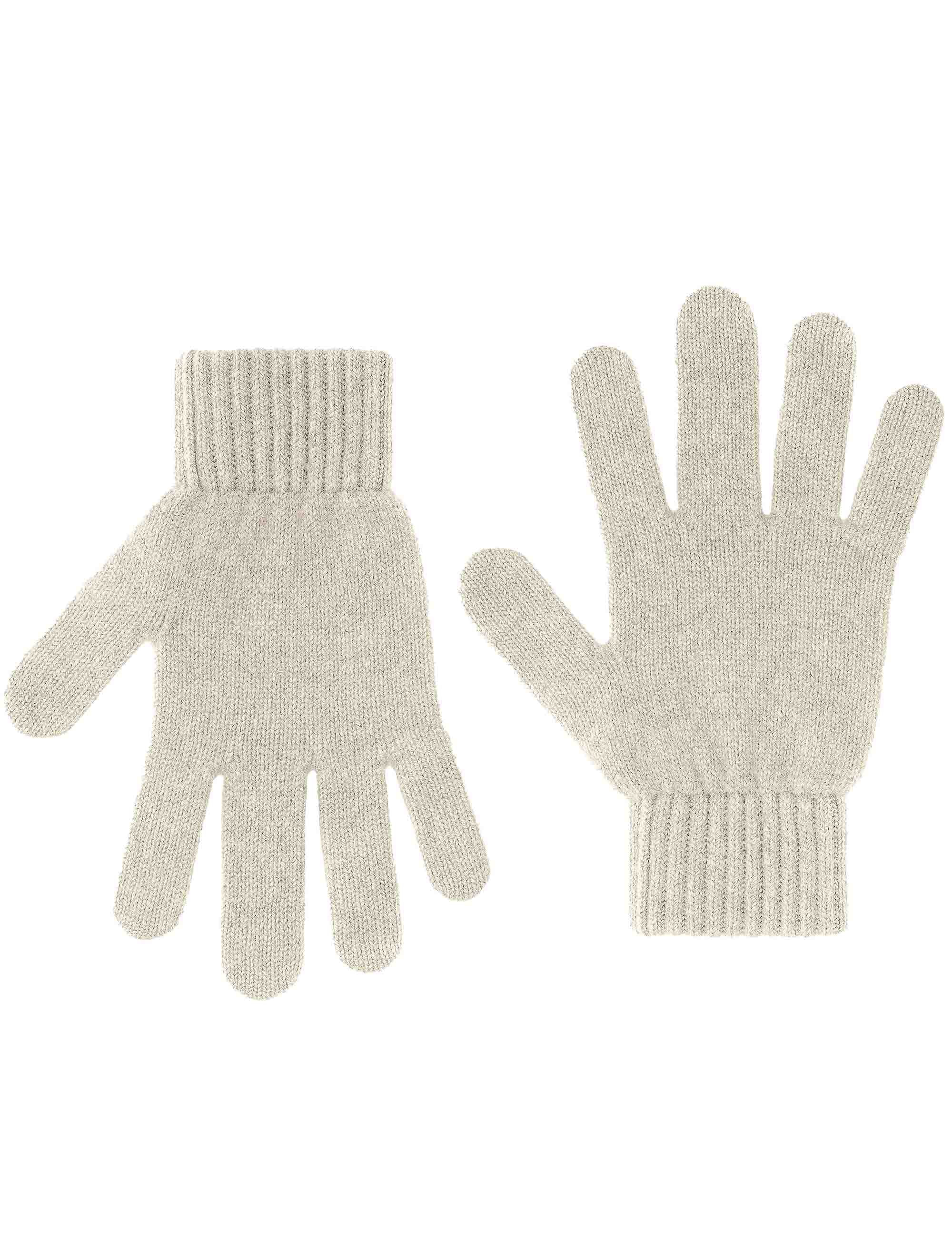 Merino Wool Gloves - Ivory White