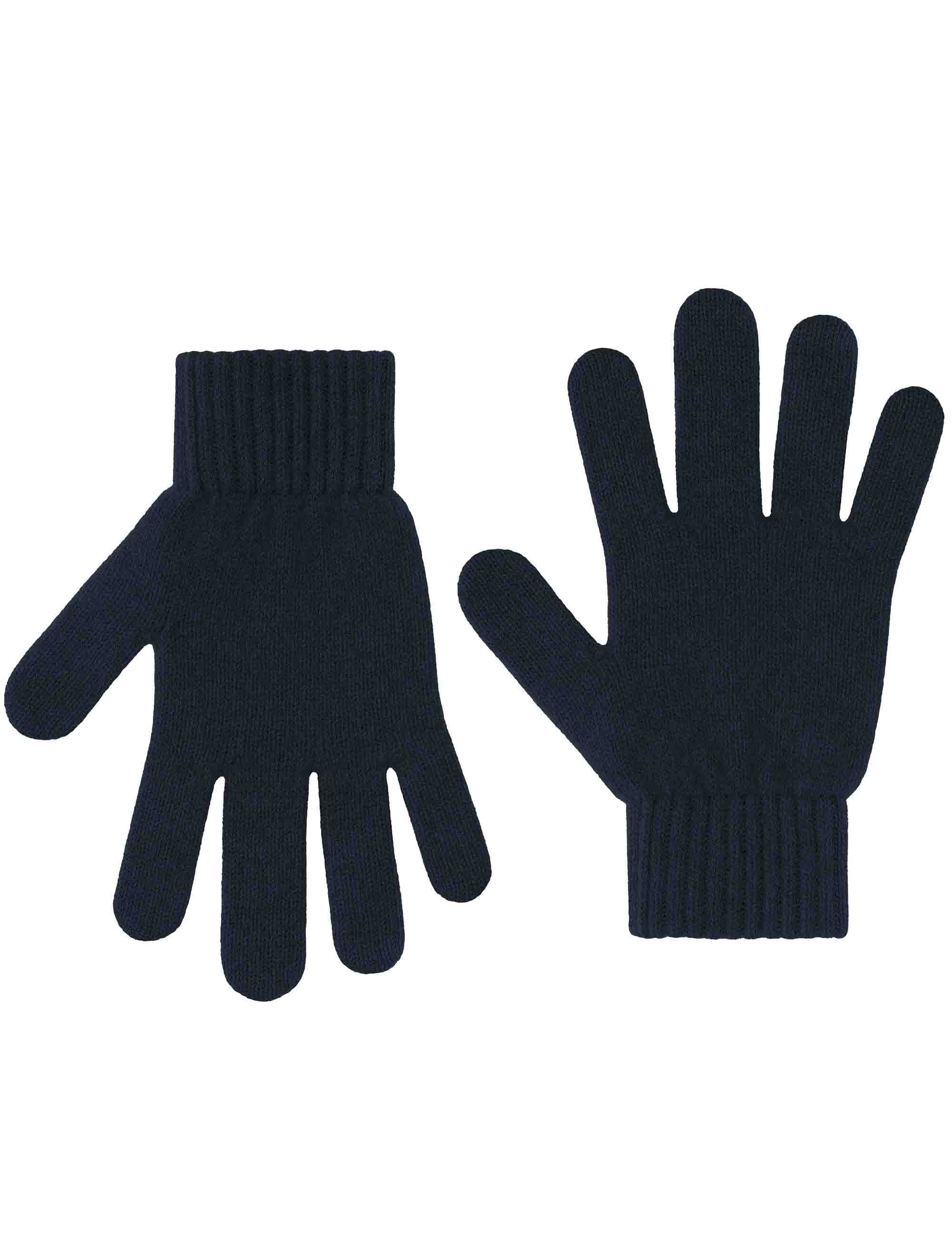 Merino Wool Gloves - Navy Blue