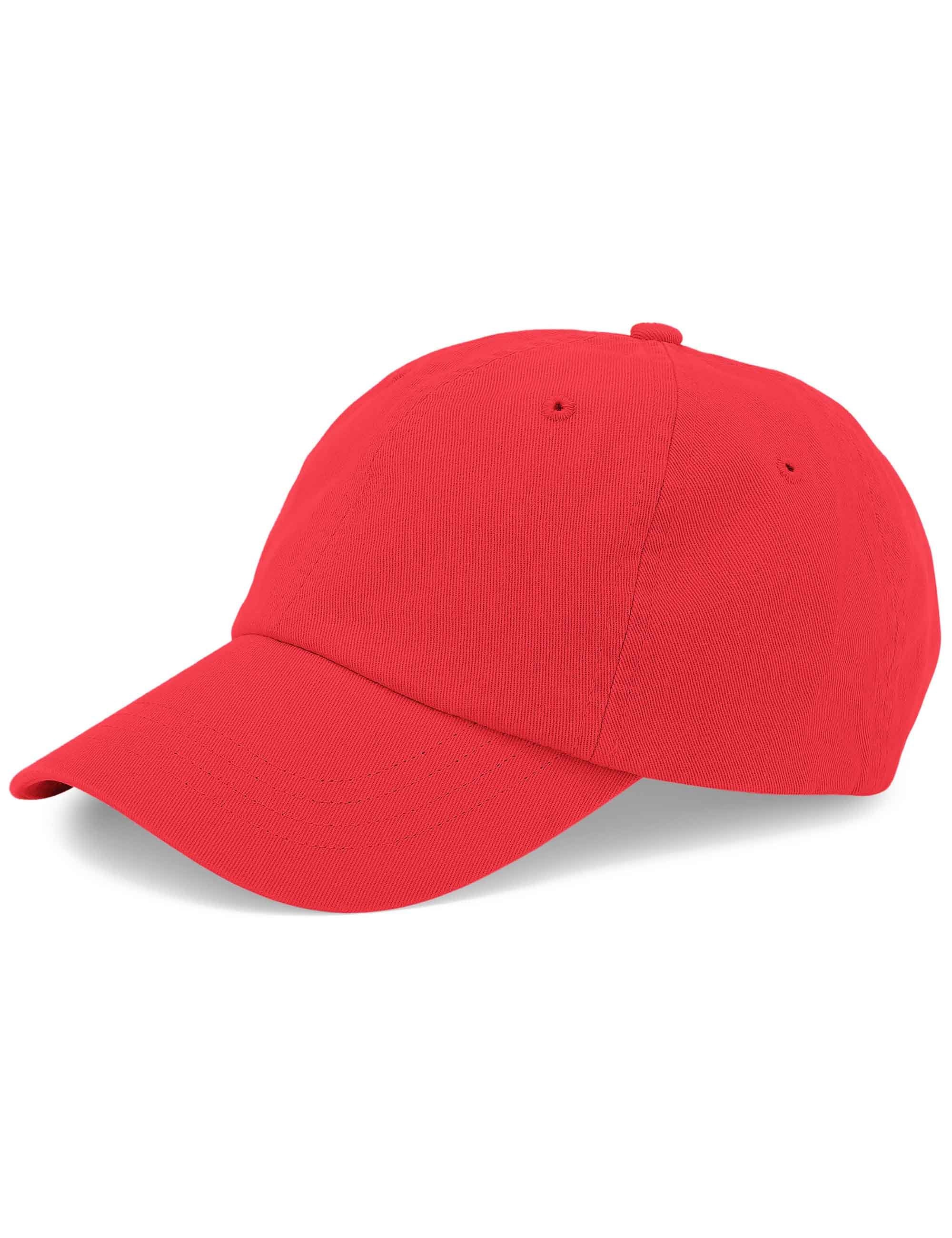 Organic 6 Panel Cap - Red Tangerine