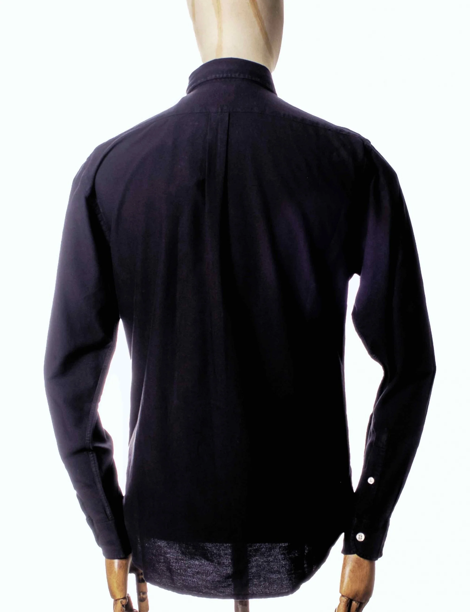 Organic Button Down Shirt - Deep Black - Image 2