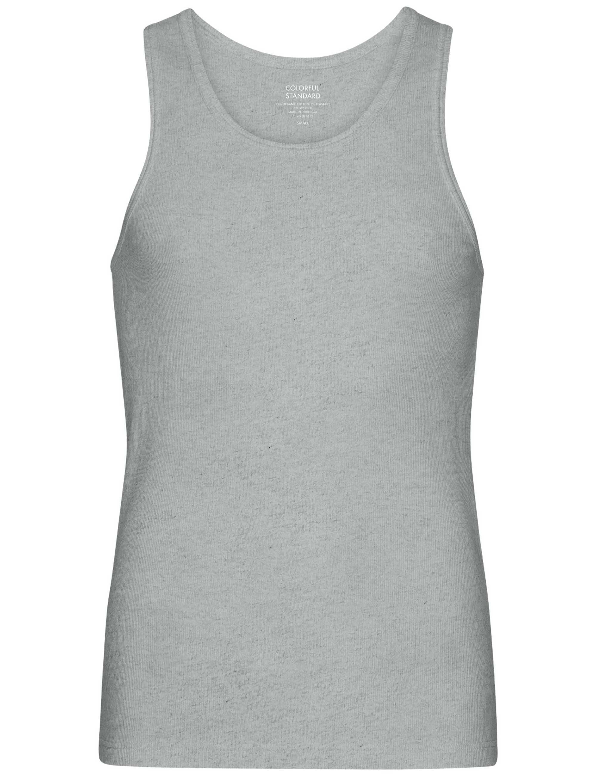 Organic Rib Tank Top - Grey Heather