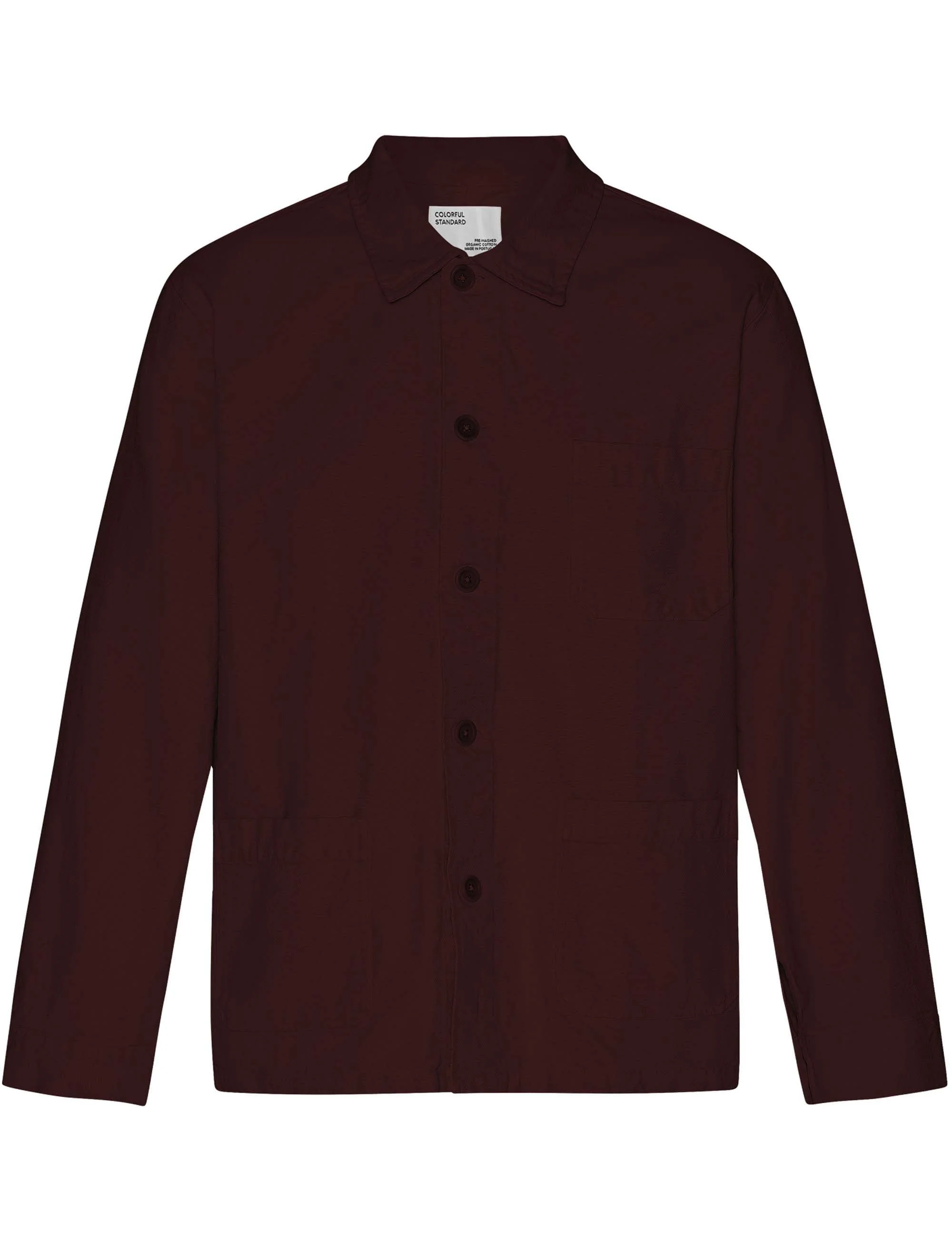 Organic Workwear Jacket - Oxblood Red