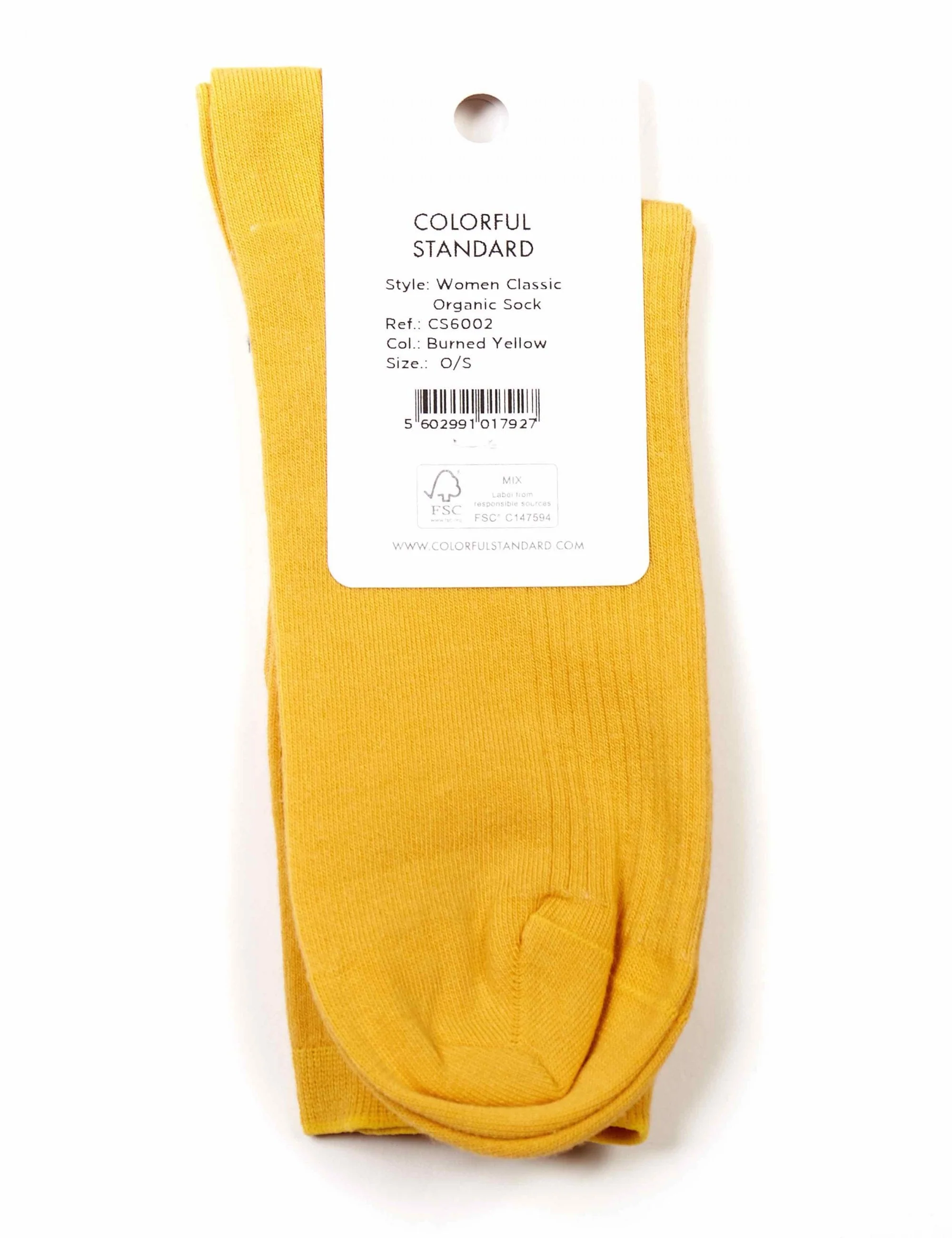 Women's Classic Organic Socks - Burned Yellow - Image 3