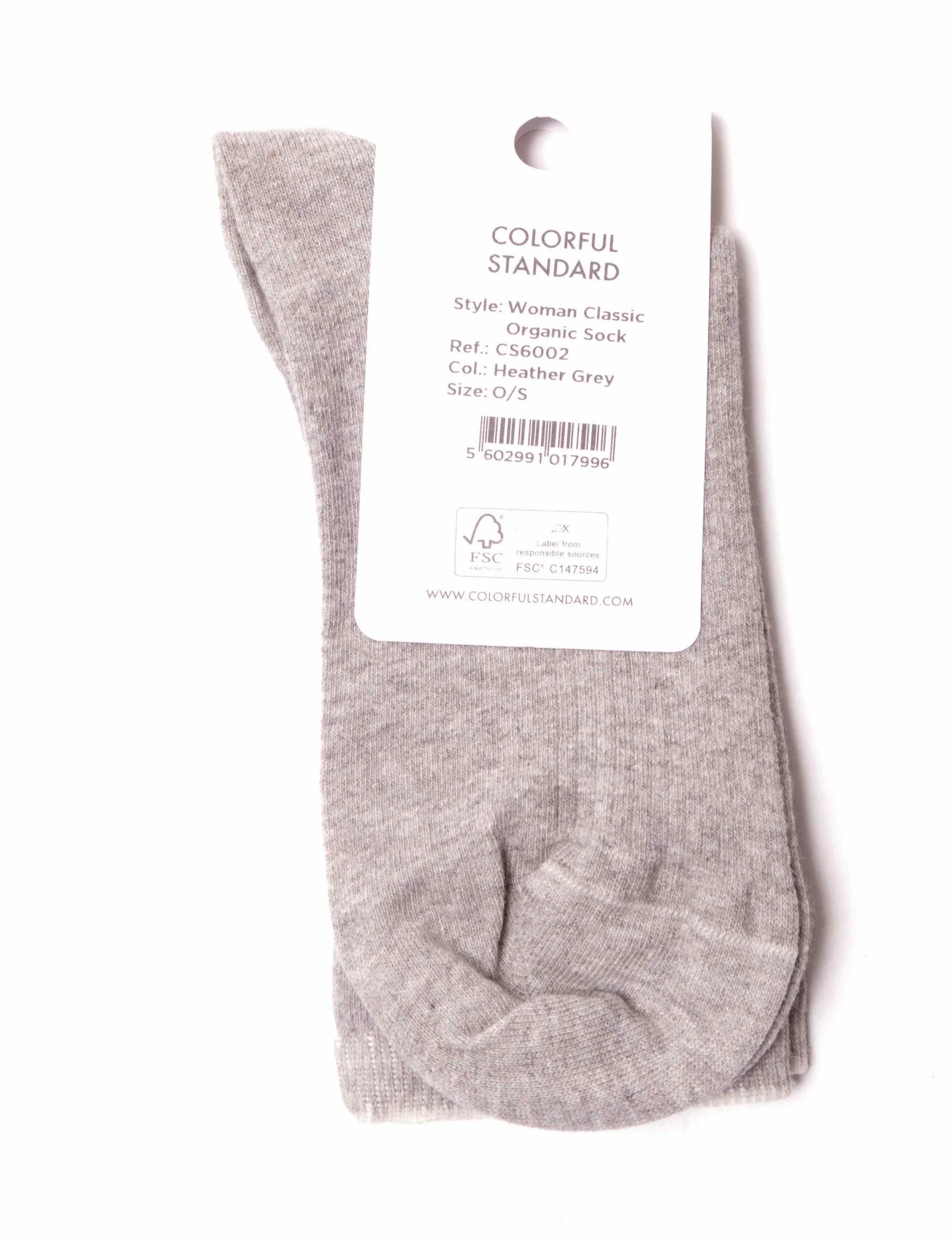 Women's Classic Organic Socks - Grey Heather - Image 3