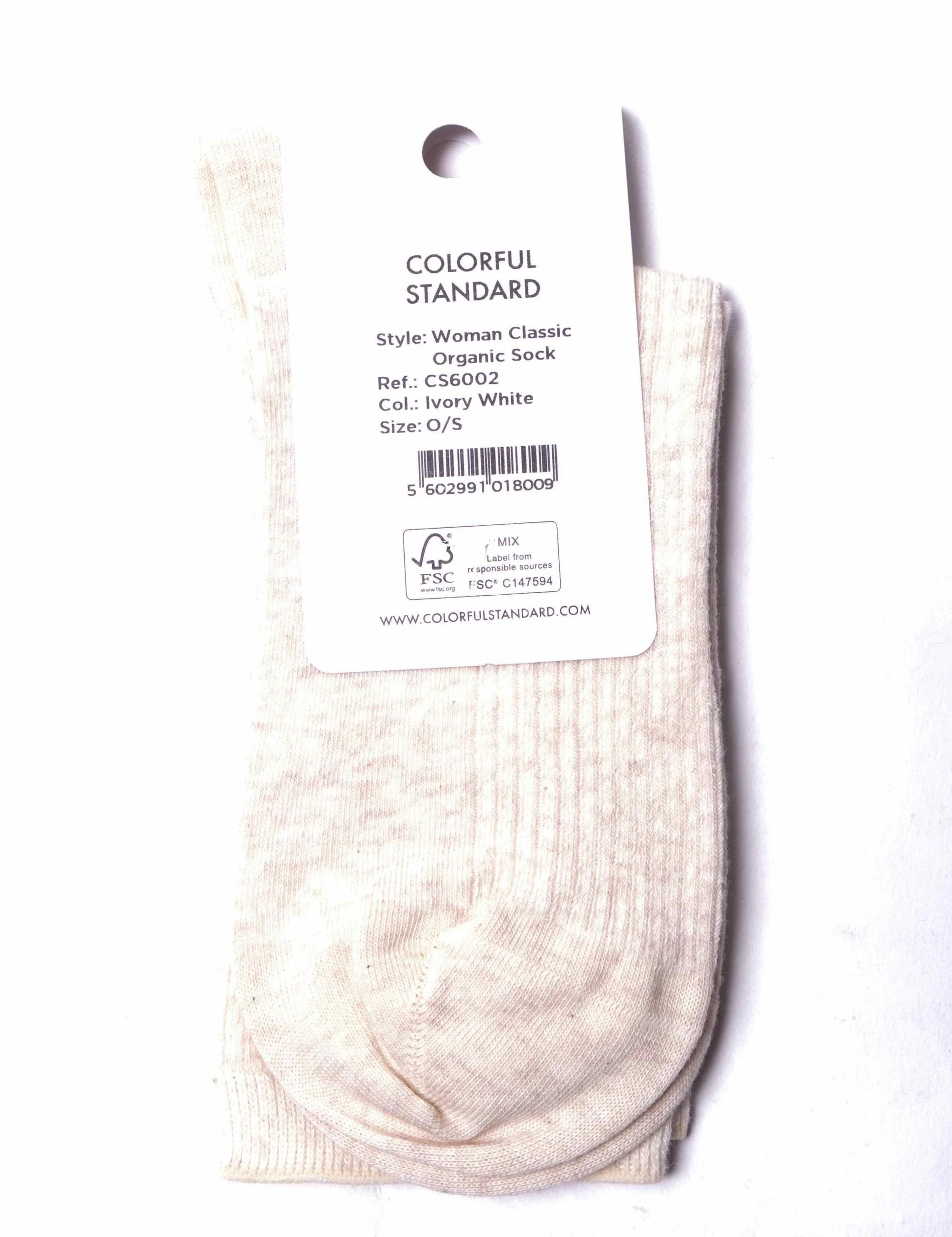 Women's Classic Organic Socks - Ivory White - Image 3