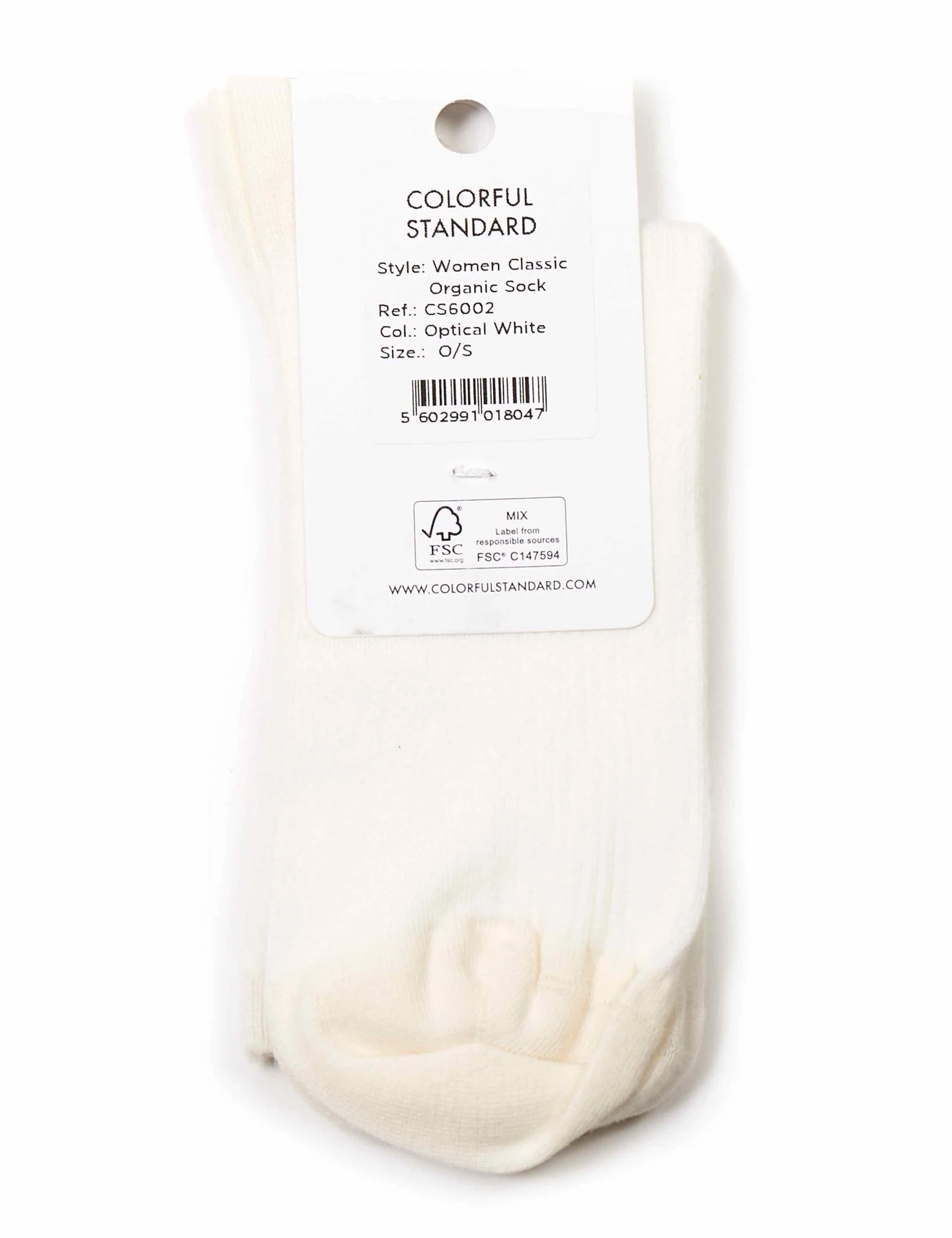 Women's Classic Organic Socks - Optical White - Image 3