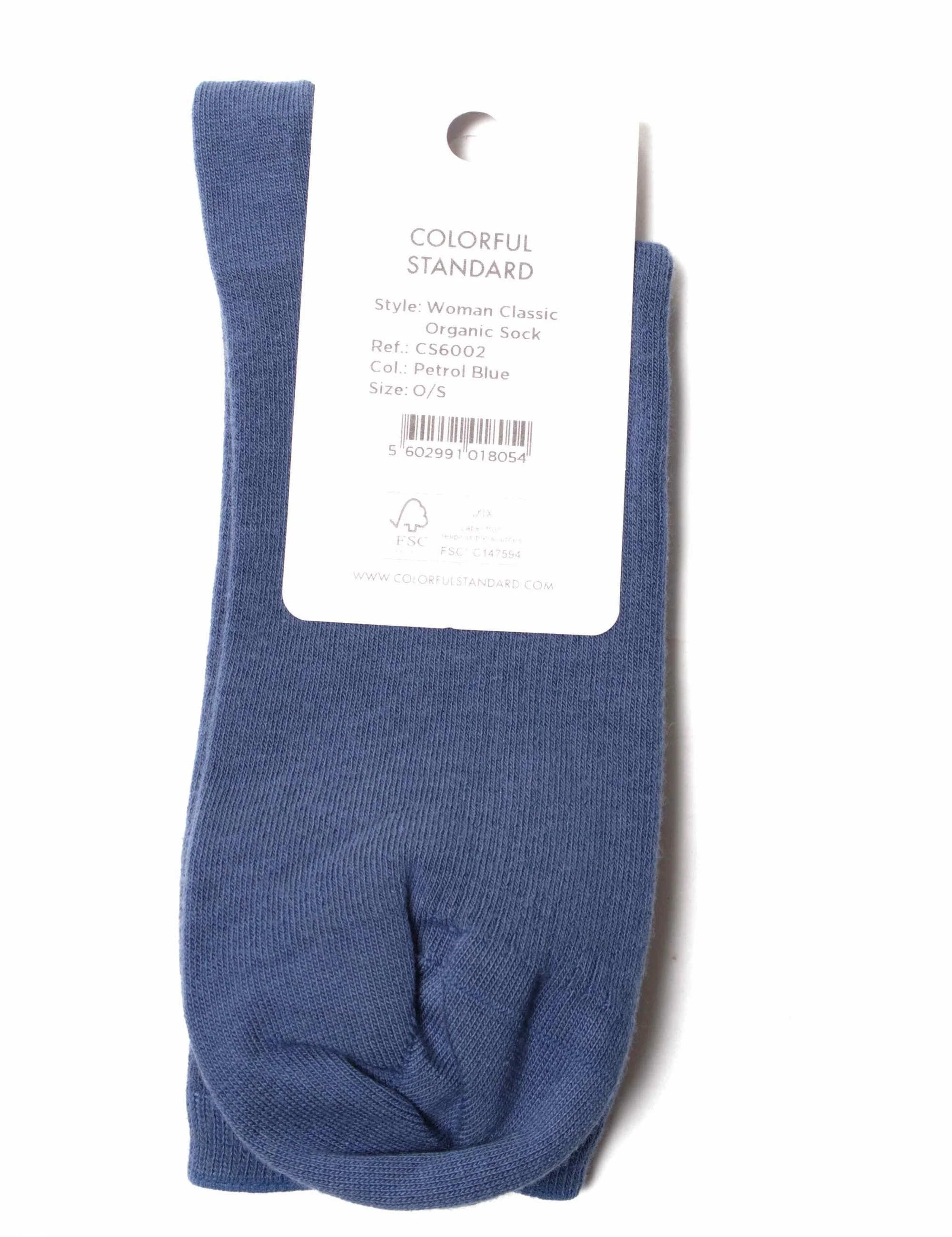 Women's Classic Organic Socks - Petrol Blue - Image 3