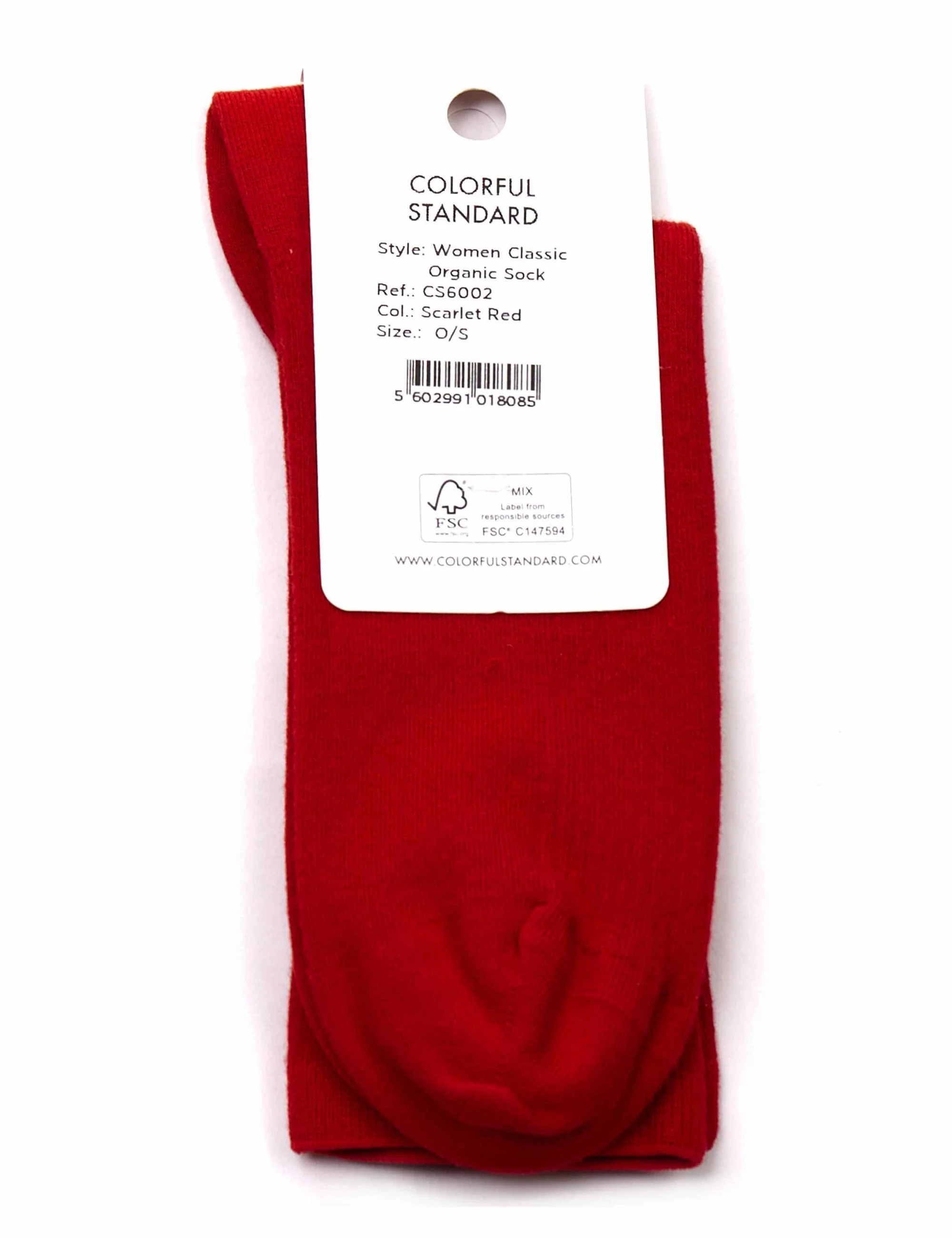 Women's Classic Organic Socks - Scarlet Red - Image 3