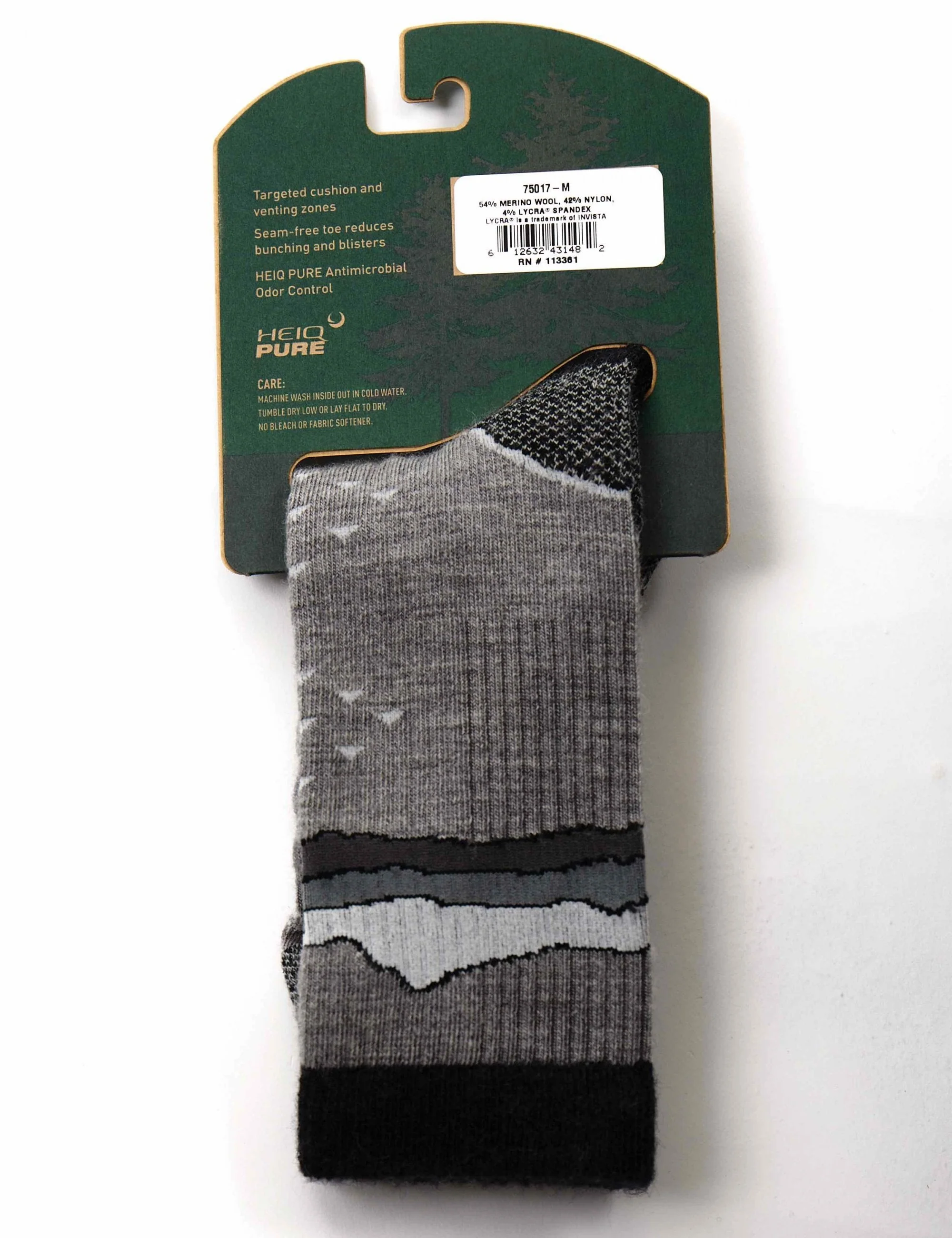 Merino Midweight Trail Crew Socks - Grey - Image 3