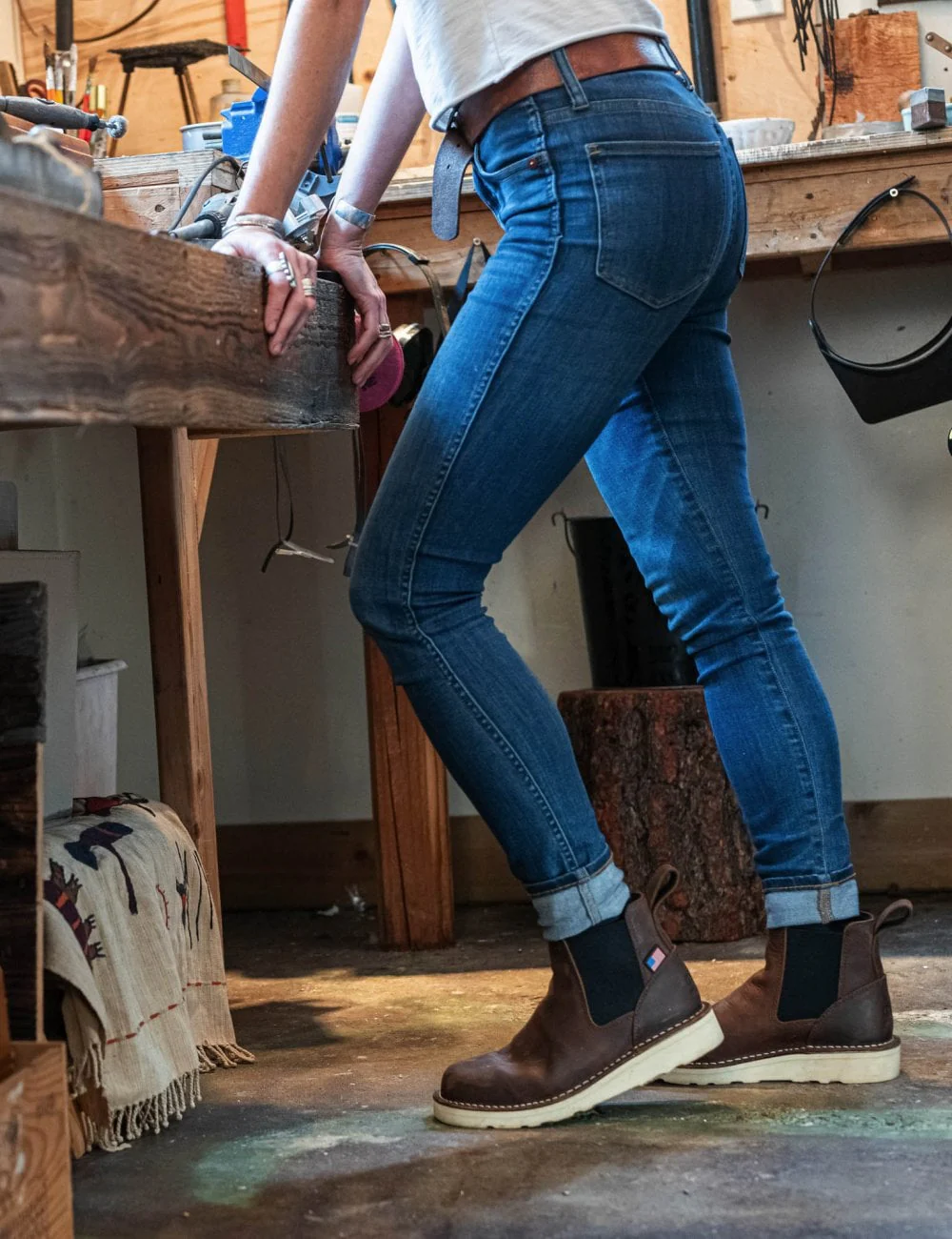 Women's Bull Run Chelsea Boot - Brown Wedge - Image 8