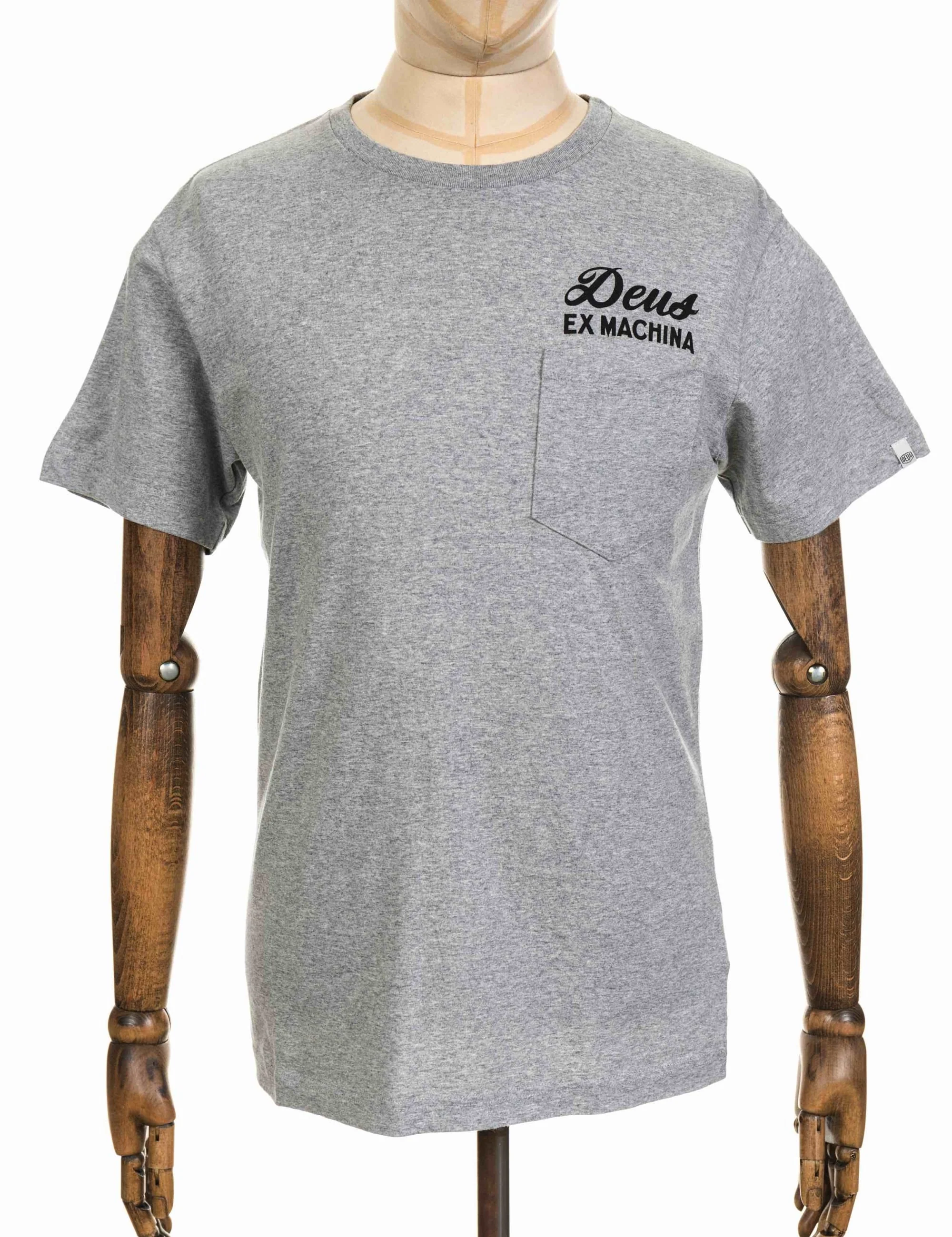 Camperdown Address Pocket T-Shirt - Grey Heather - Image 3