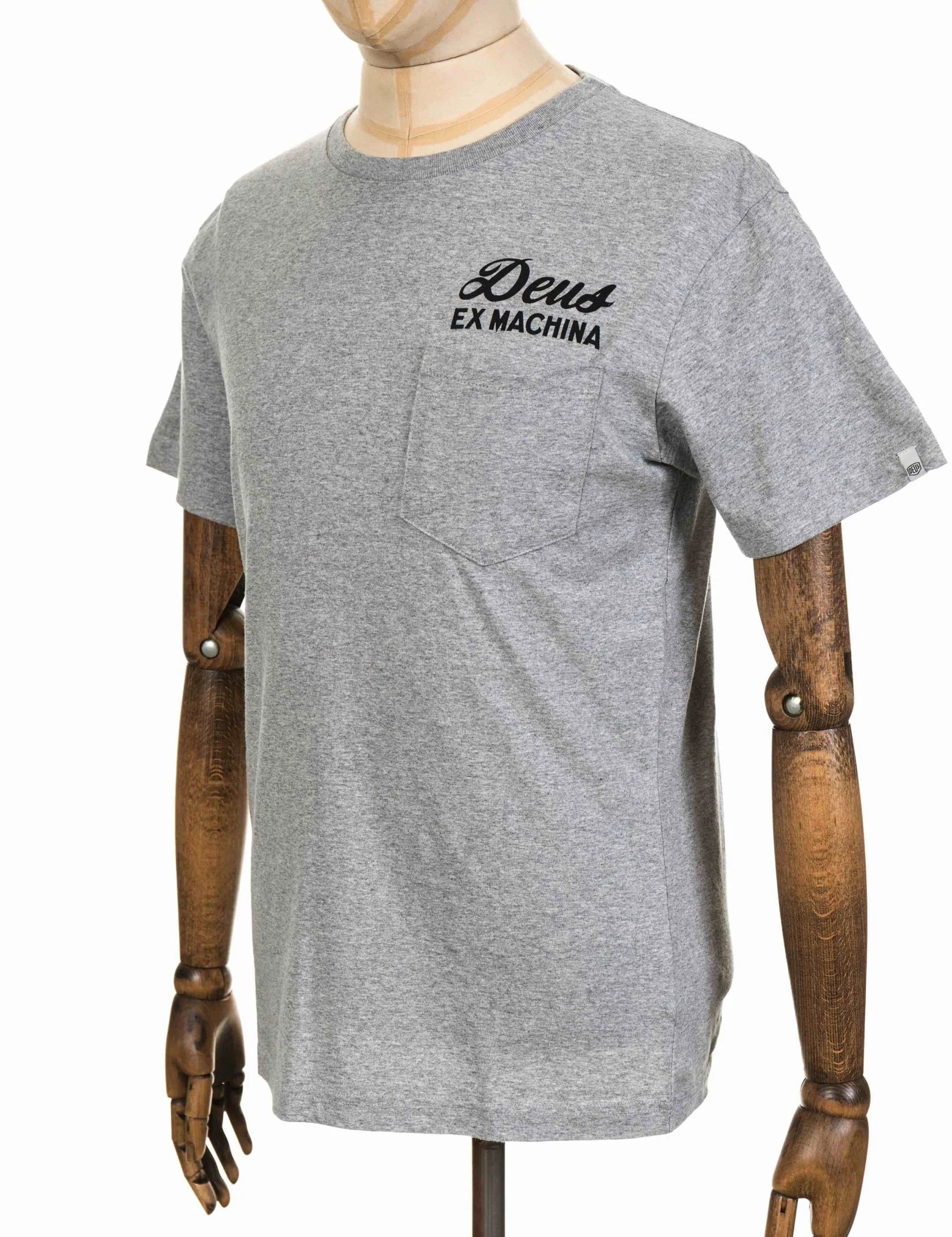 Camperdown Address Pocket T-Shirt - Grey Heather - Image 4