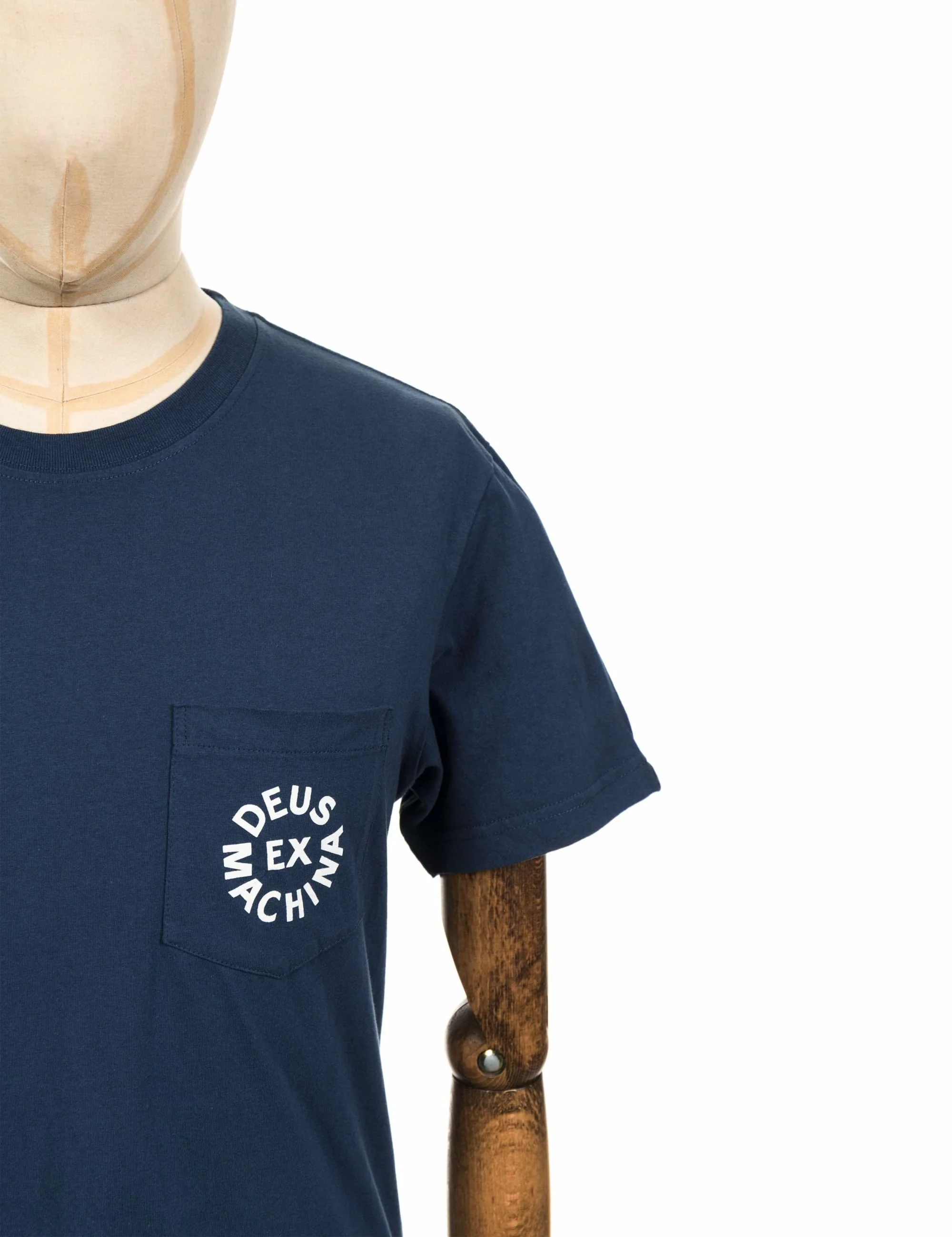 Circle Logo Pocket T-Shirt - Navy - Image 4