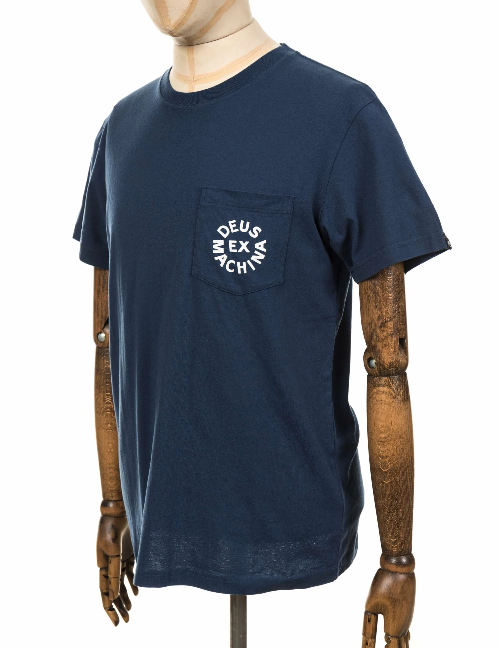Circle Logo Pocket T-Shirt - Navy - Image 5