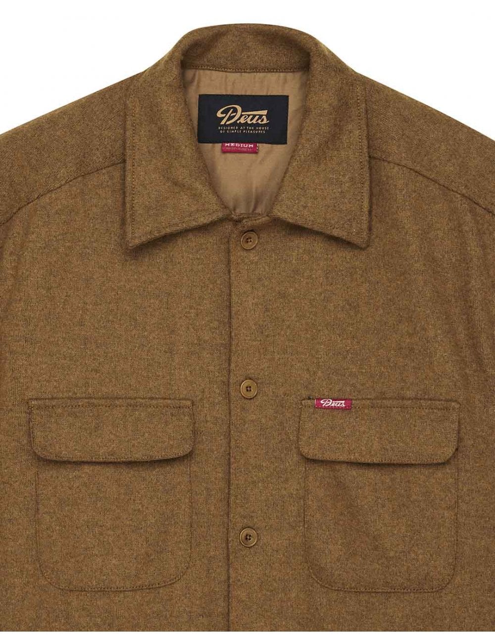 Clayton Wool Shirt - Bronze Brown - Image 3