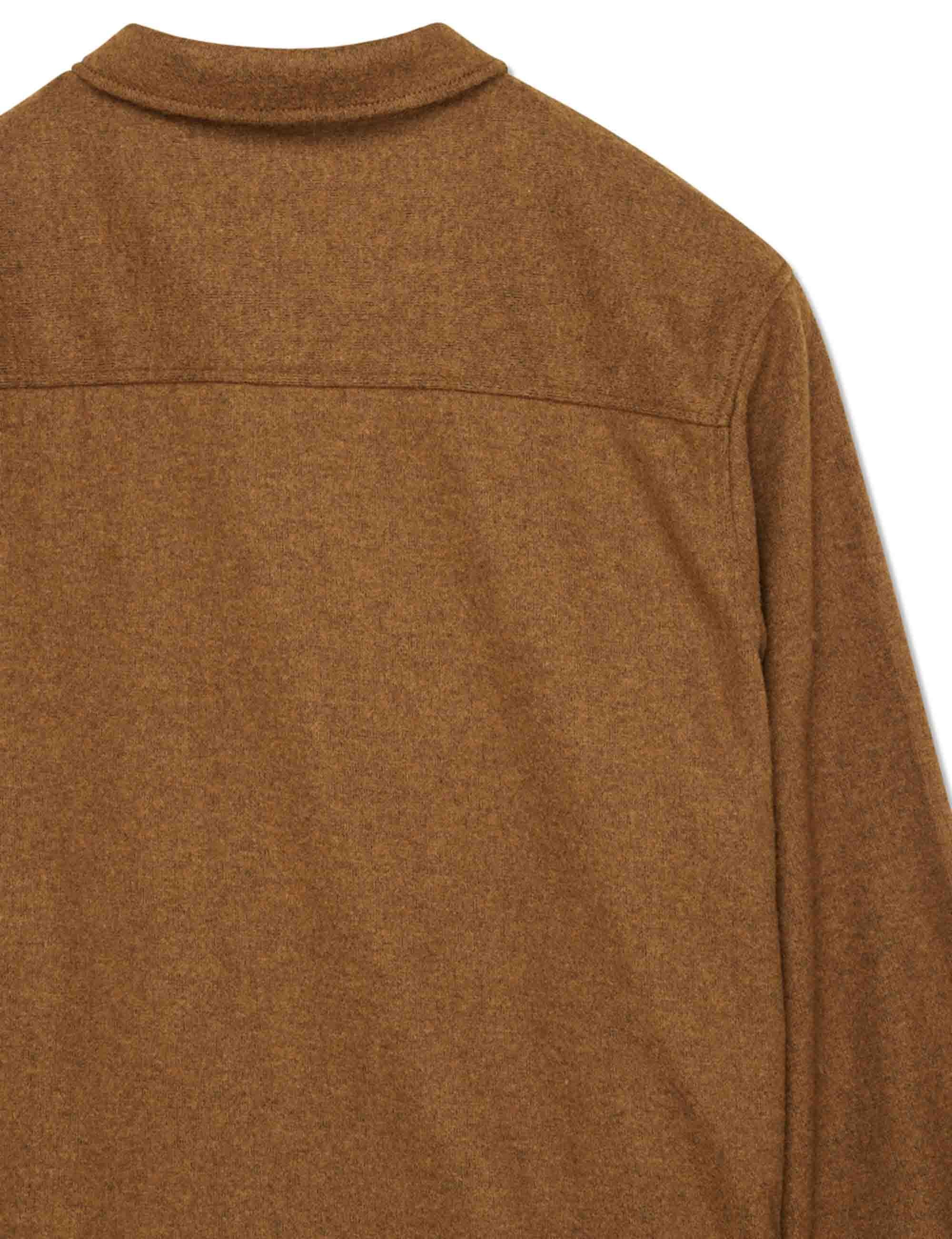 Clayton Wool Shirt - Bronze Brown - Image 4