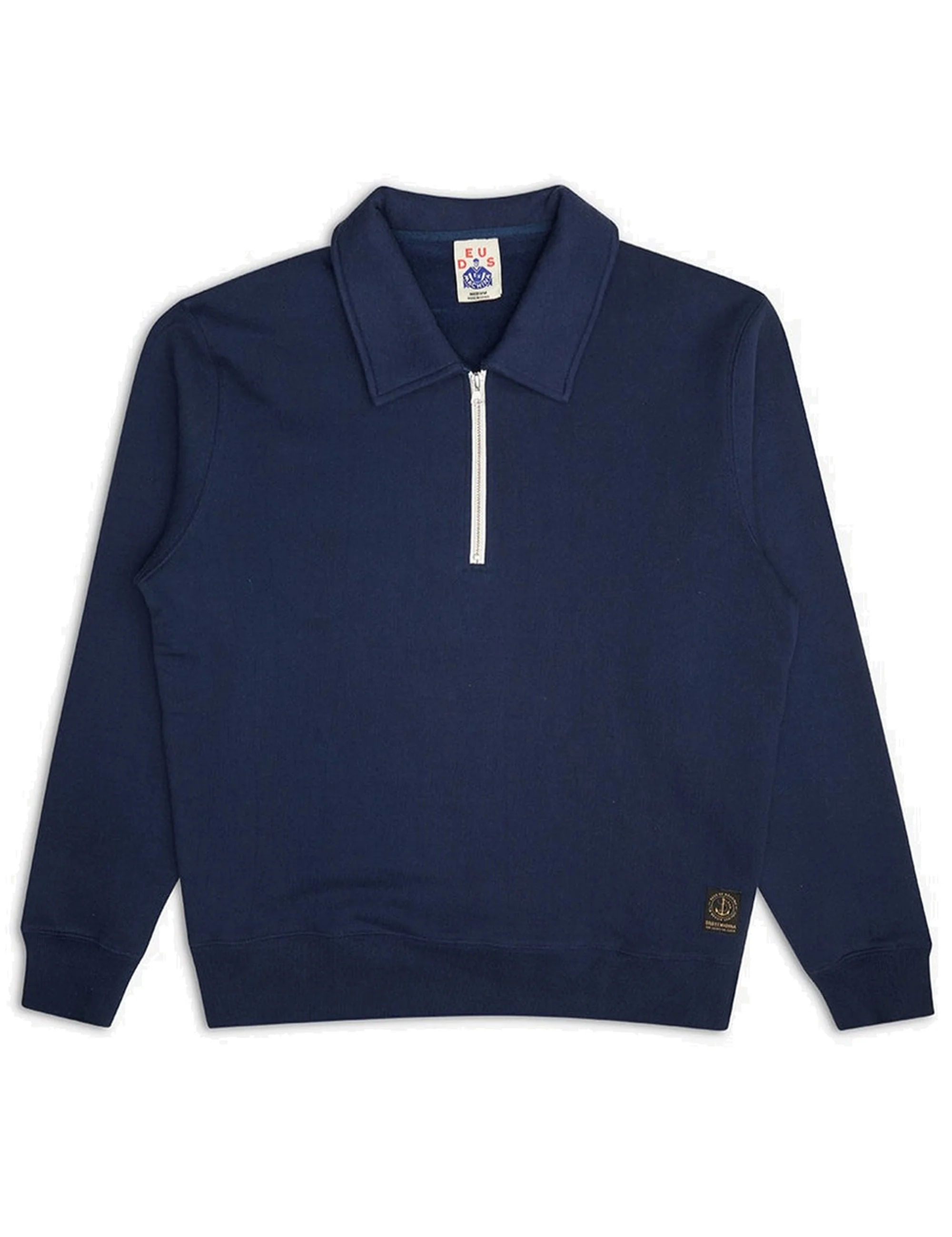 Naval Zip Neck Sweat - Navy