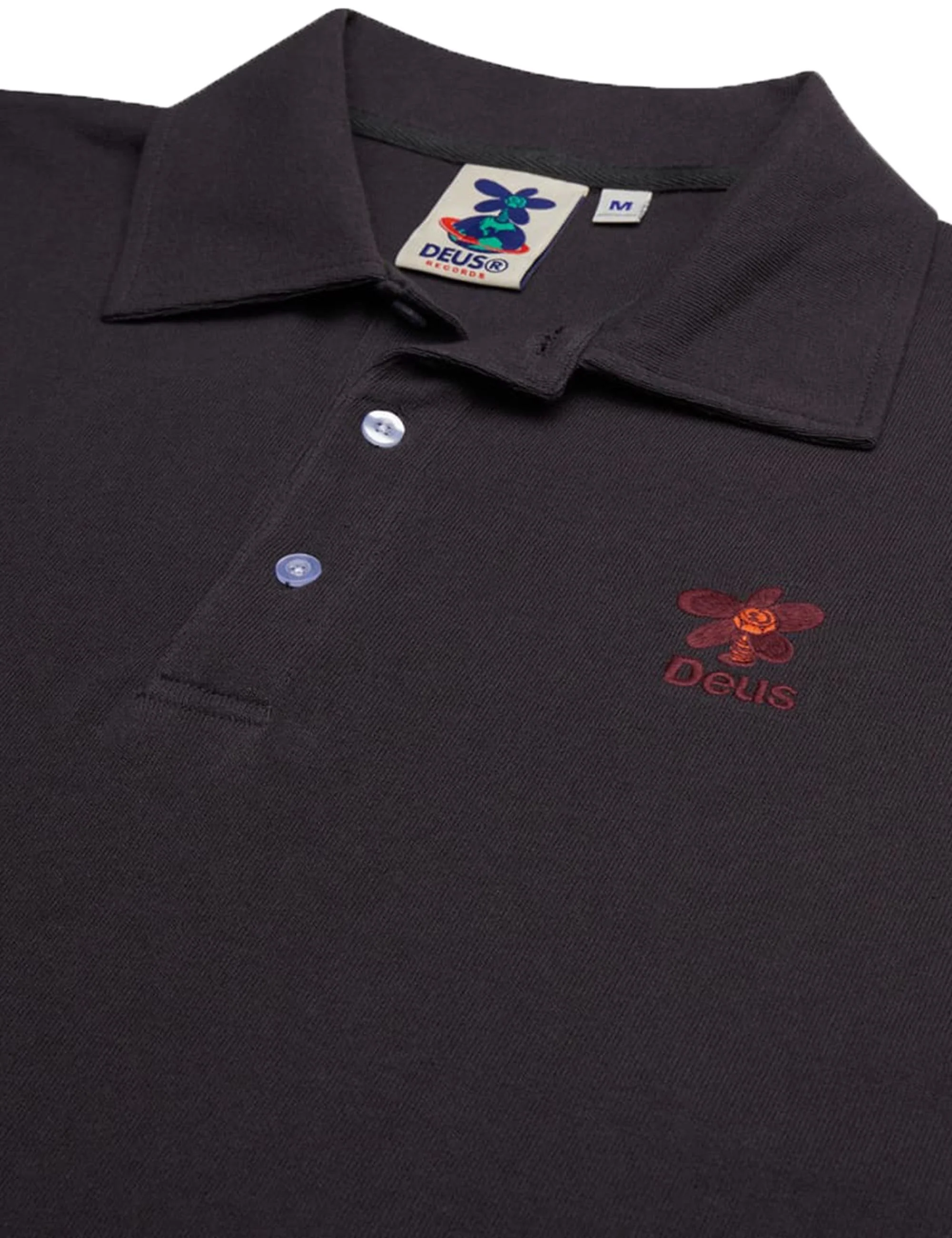 Stokes Record Polo Tee - Anthracite - Image 3