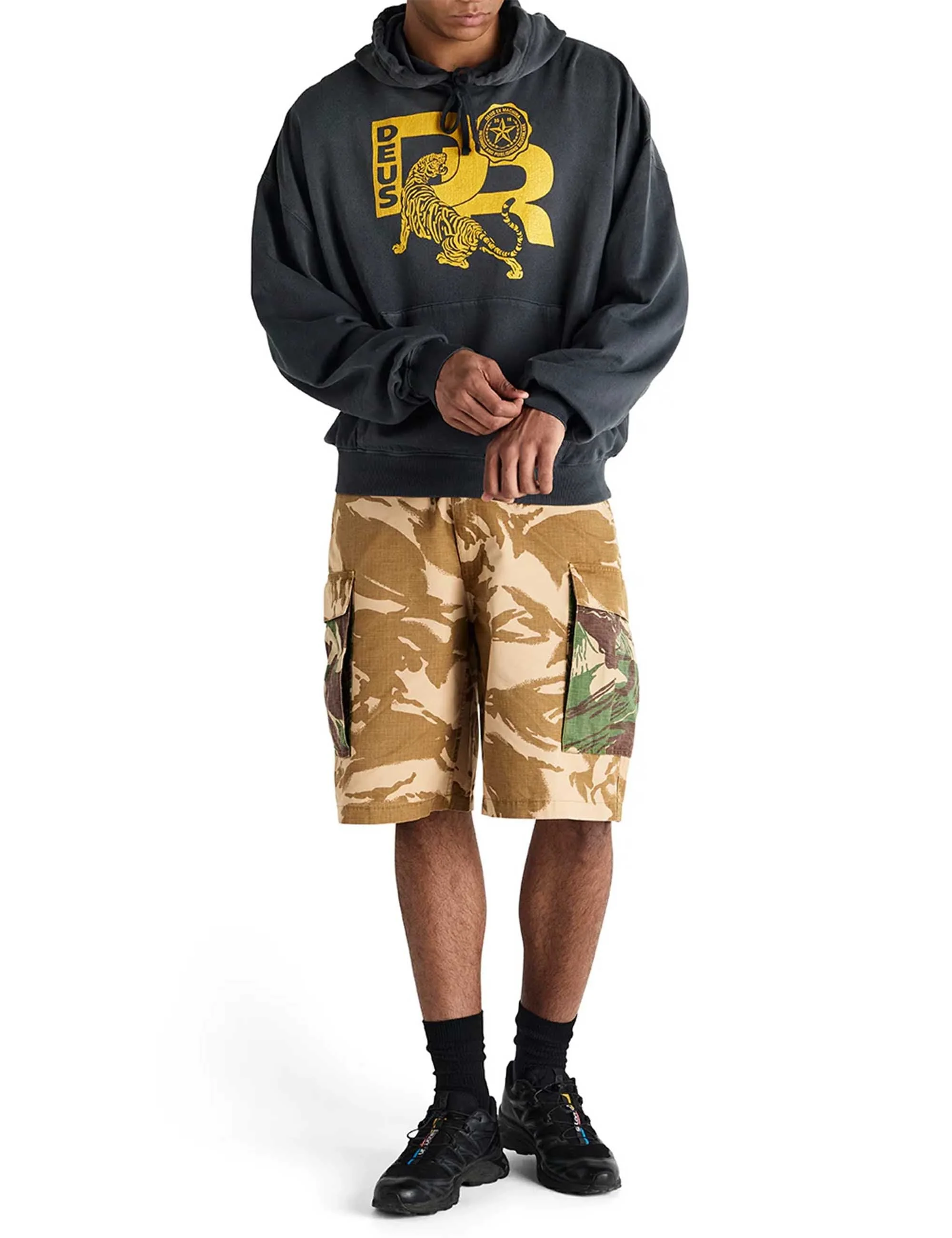 Strong Arm Vintage Hooded Sweat - Anthracite - Image 7