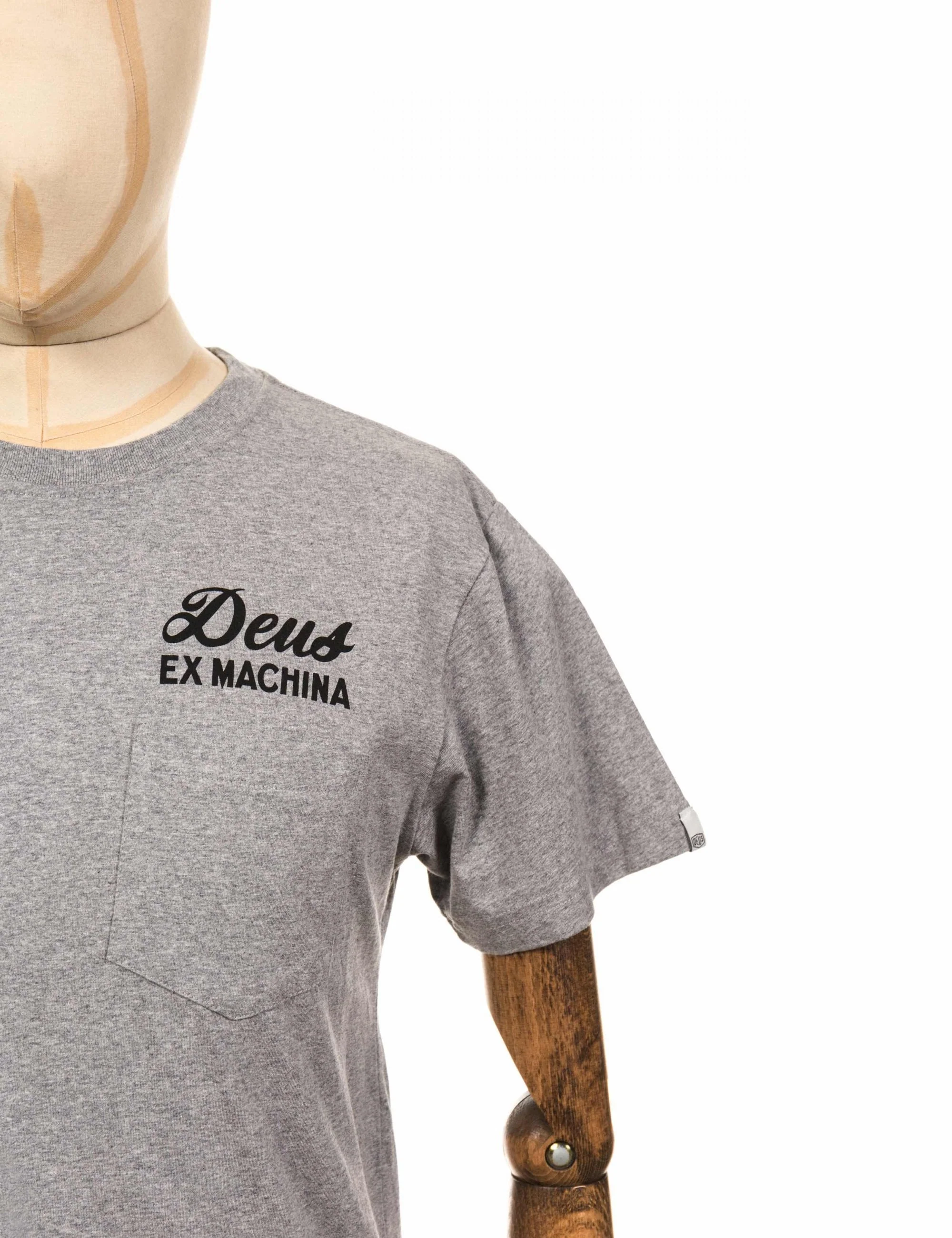 Tokyo Address Pocket T-Shirt - Grey Heather - Image 2
