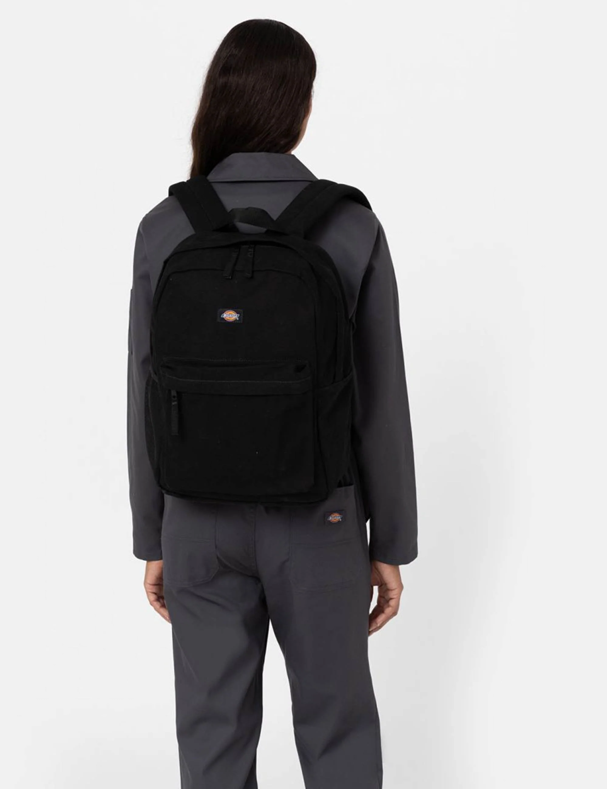 Canvas Backpack - Black - Image 7