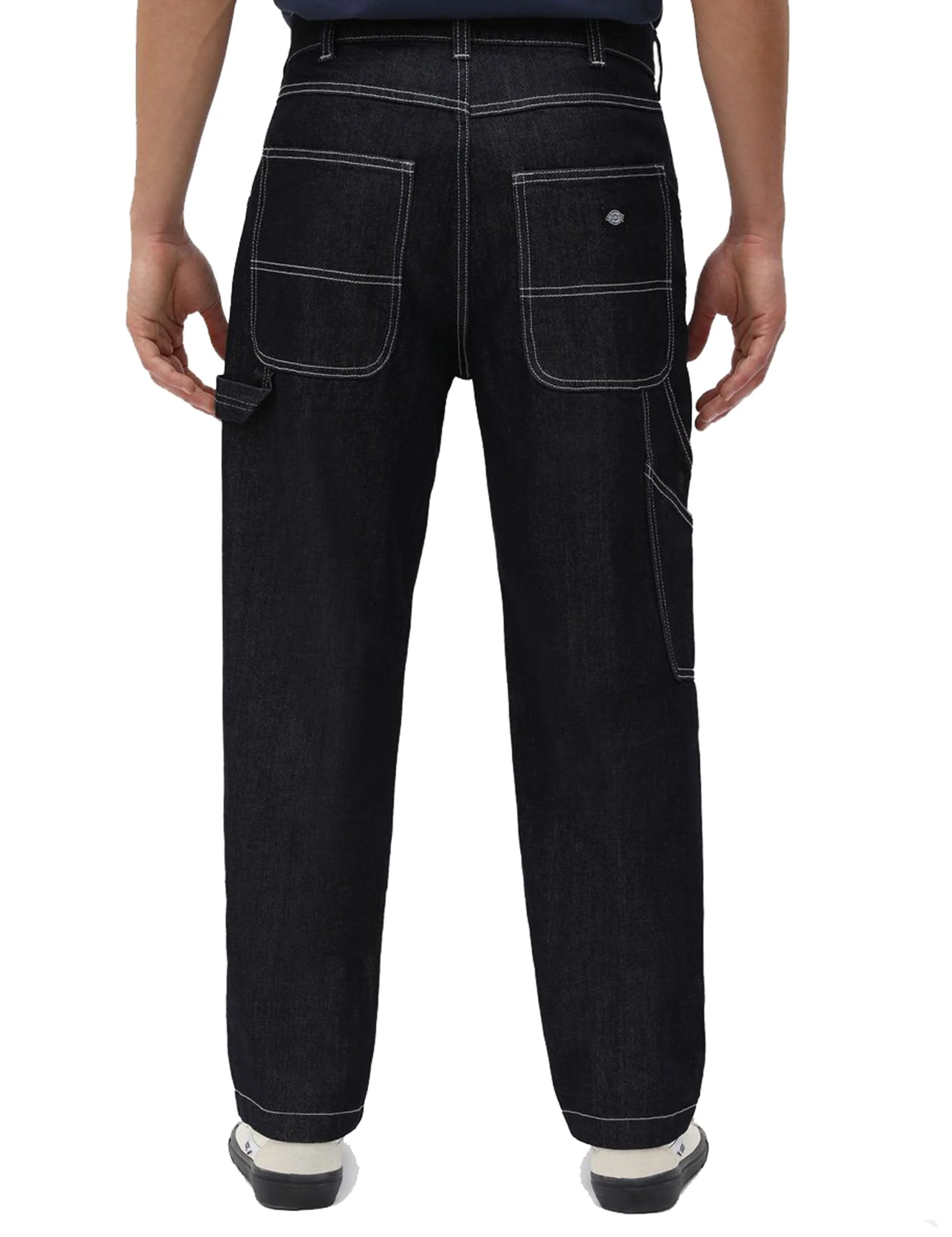 Garyville Carpenter Denim Trousers - Blue Rinsed - Image 2