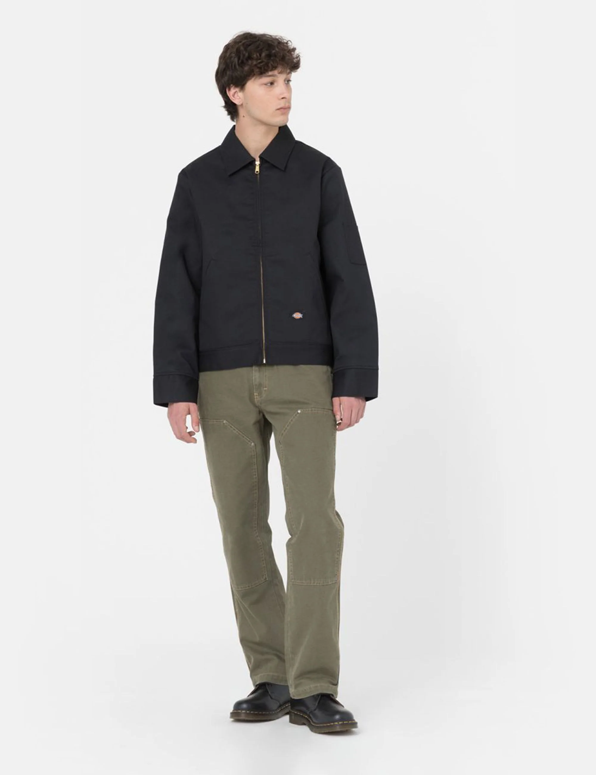 Lined Eisenhower Jacket - Black - Image 5