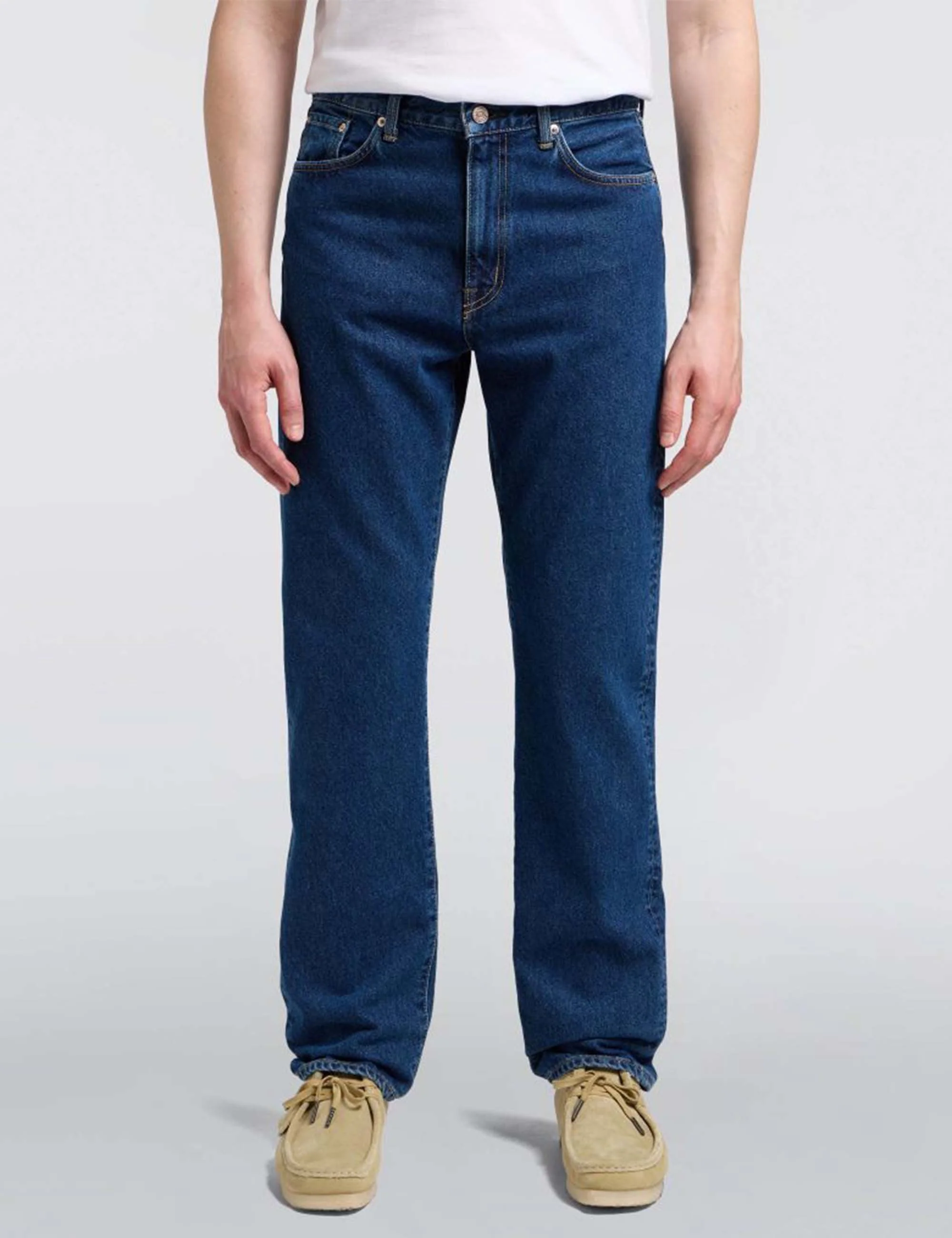 Regular Straight Jeans - Blue, Mid Used Wash - Image 2