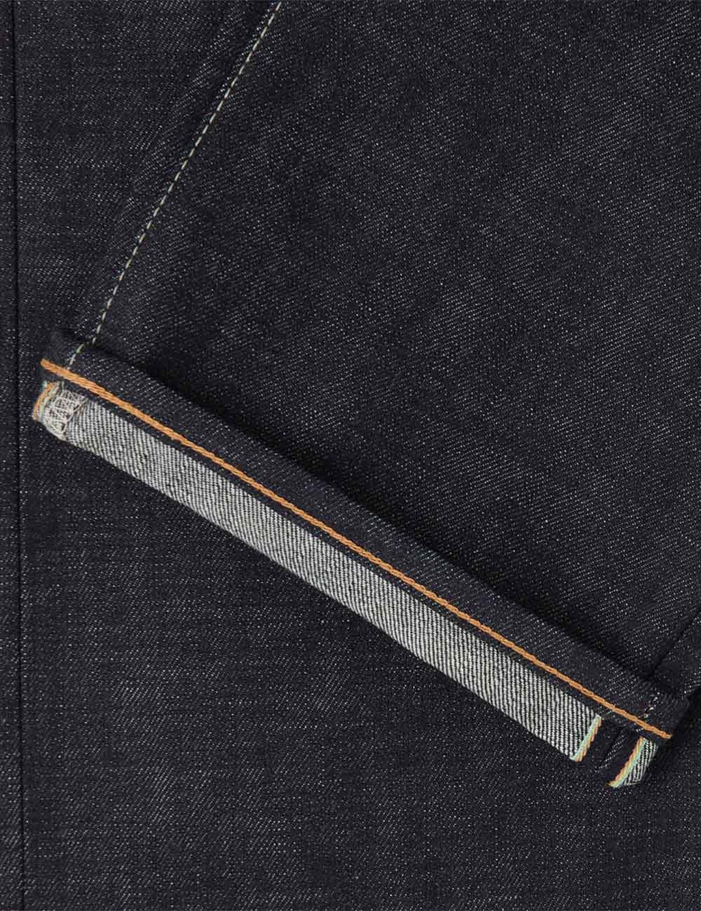 Regular Straight Red Selvedge Jeans - Blue, Unwashed - Image 7