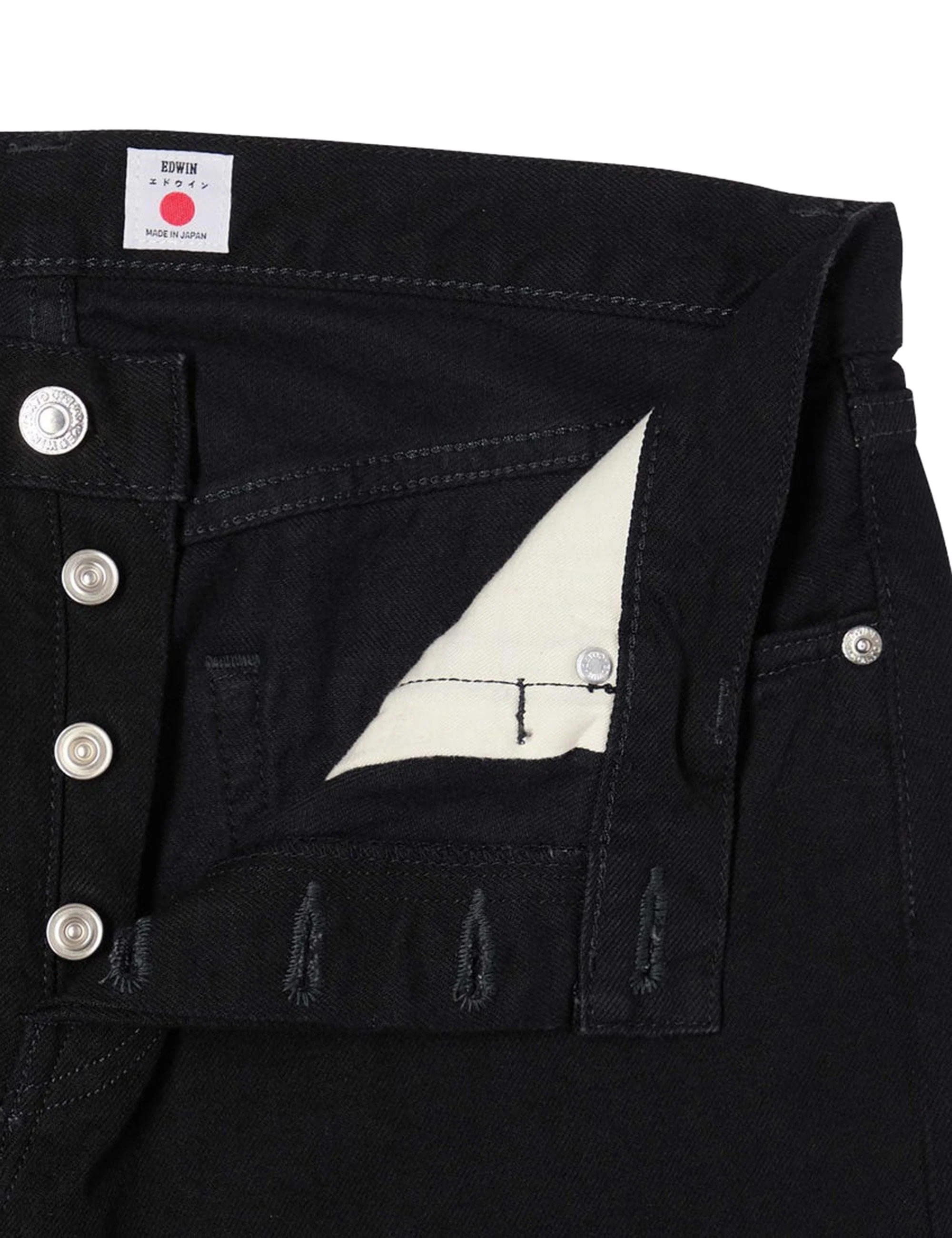 Regular Tapered Jeans - Black, Unwashed - Image 3