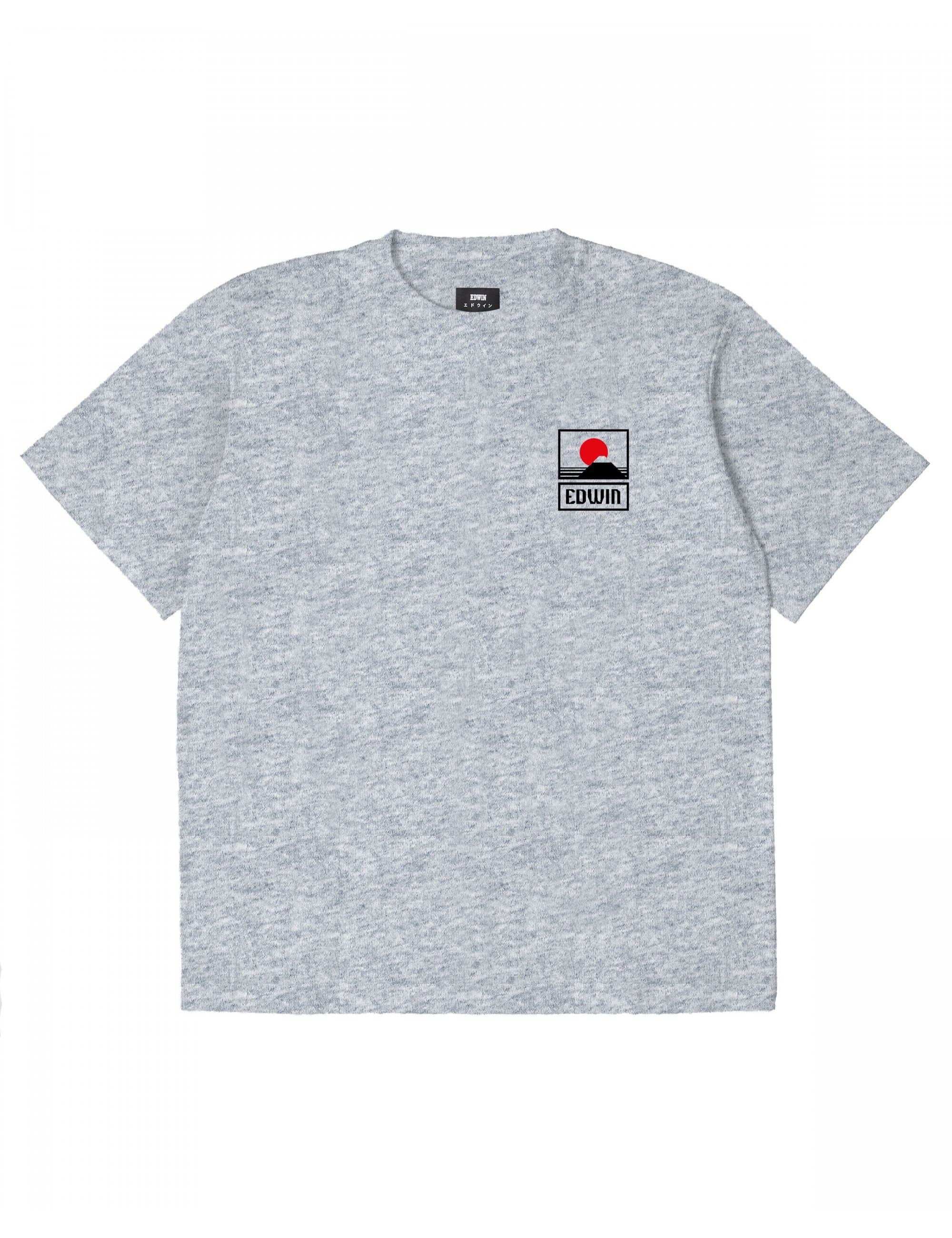 Sunset On MT Fuji T-Shirt - Grey Marl