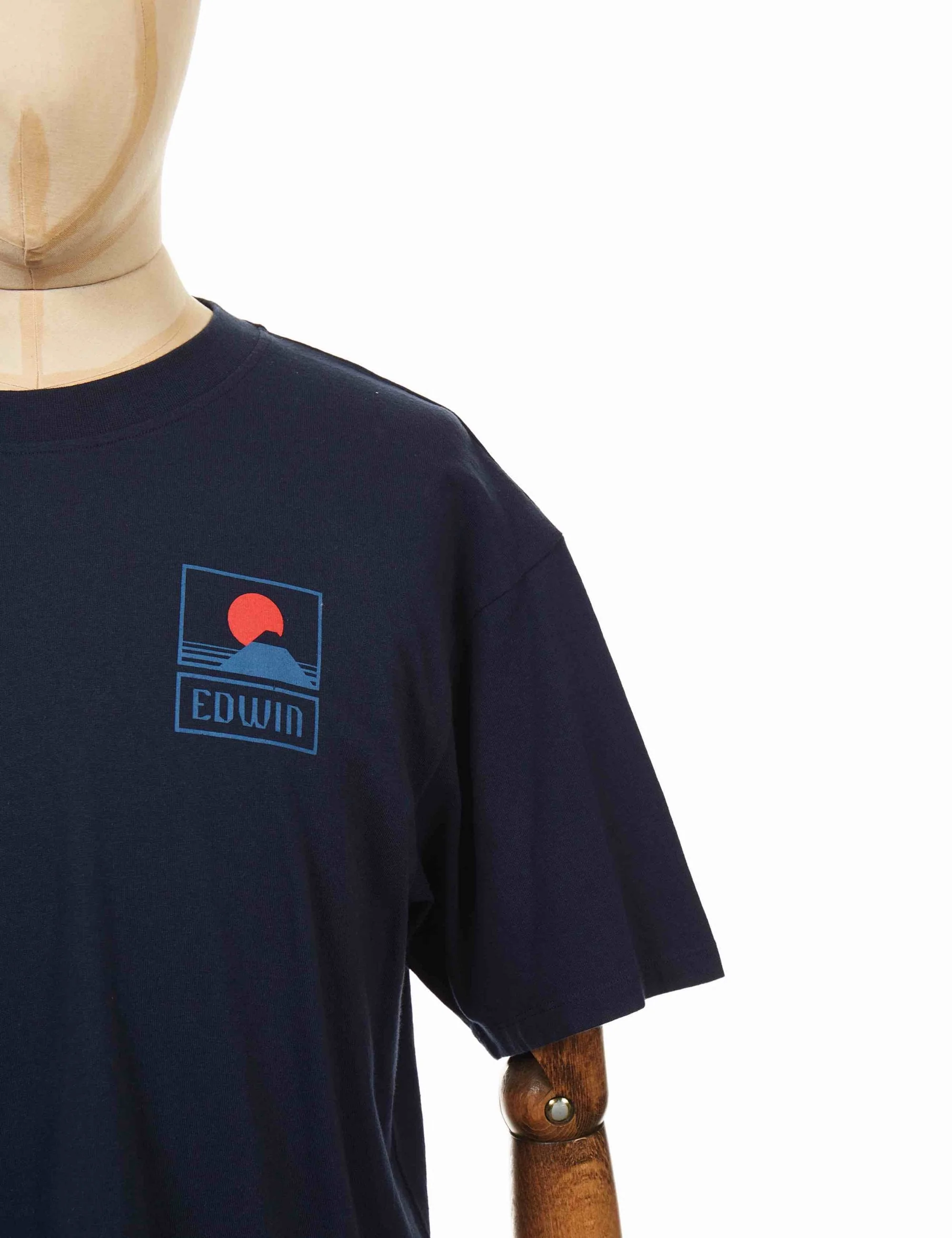 Sunset on Mt Fuji T-Shirt - Navy Blazer - Image 3