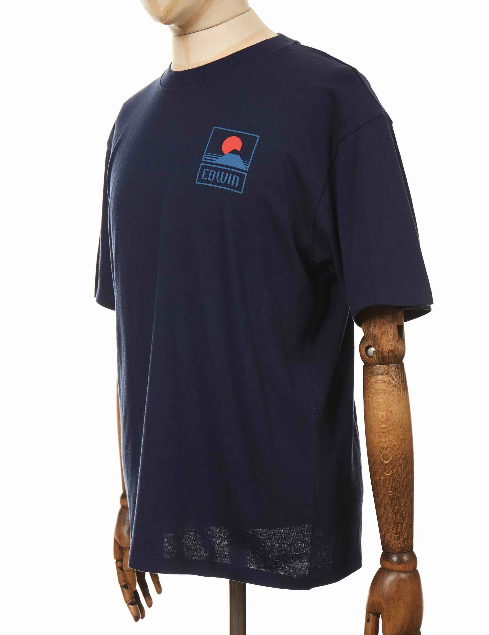 Sunset on Mt Fuji T-Shirt - Navy Blazer - Image 4