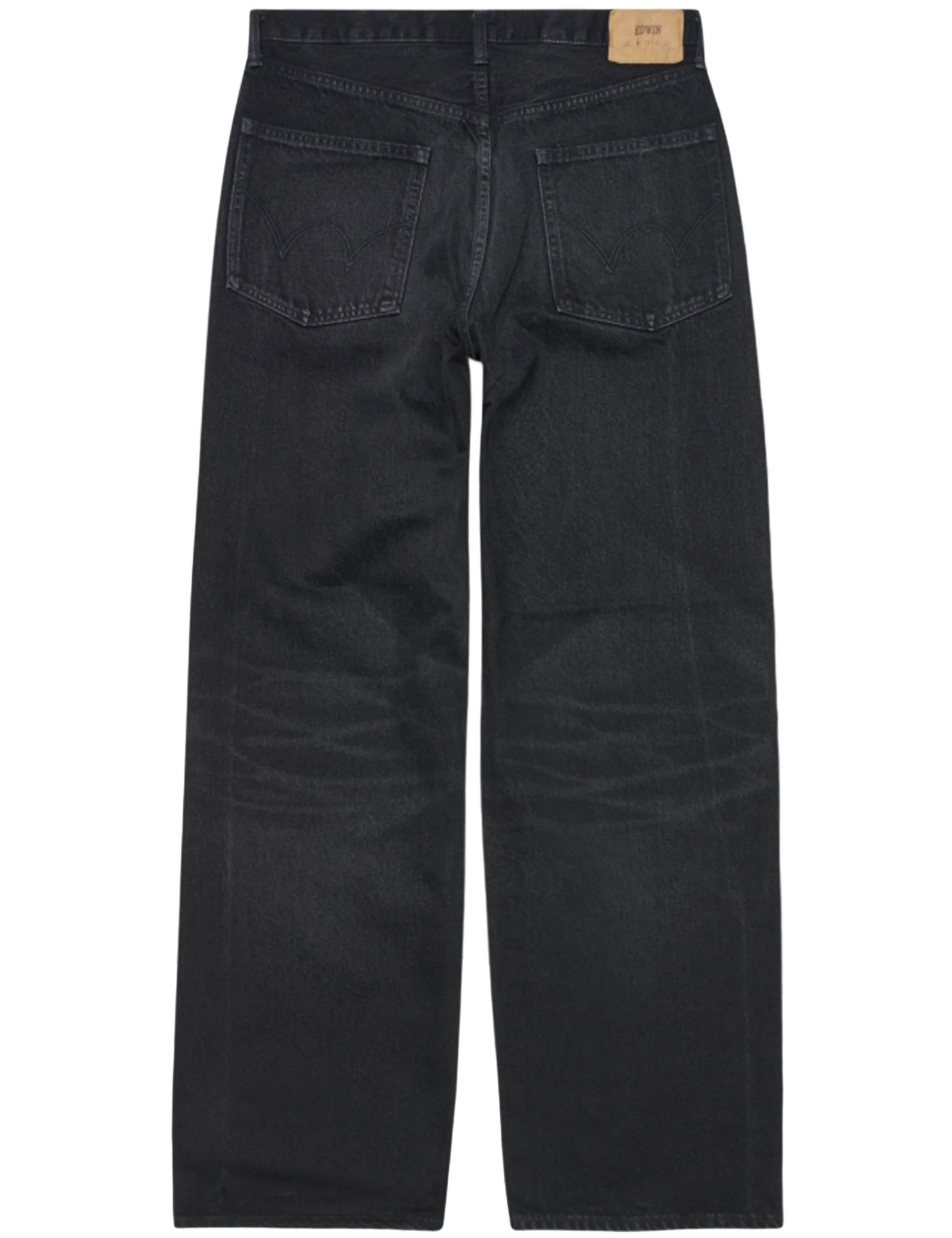 Wide Pants - Black, Dark Used Wash - Image 3