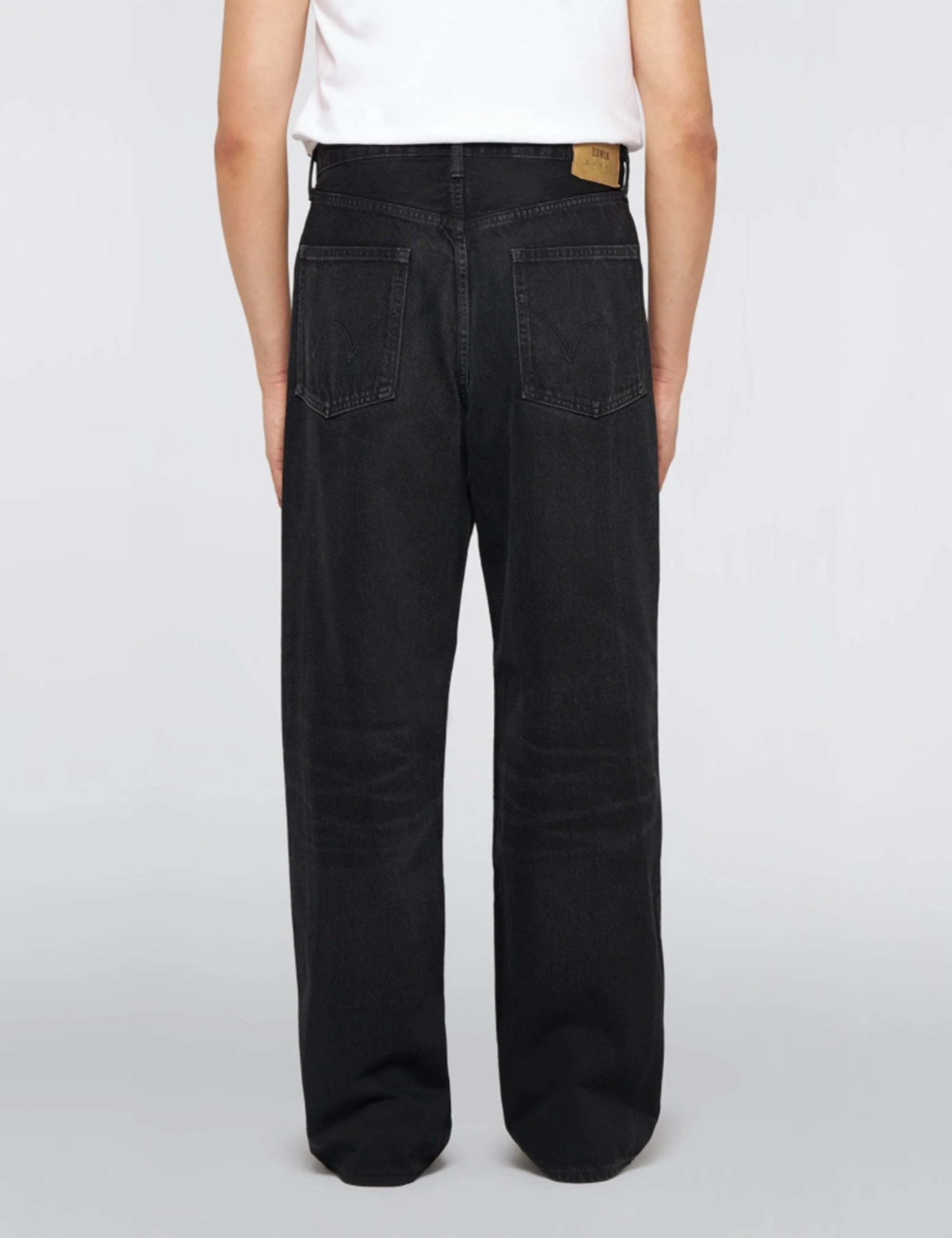Wide Pants - Black, Dark Used Wash - Image 4