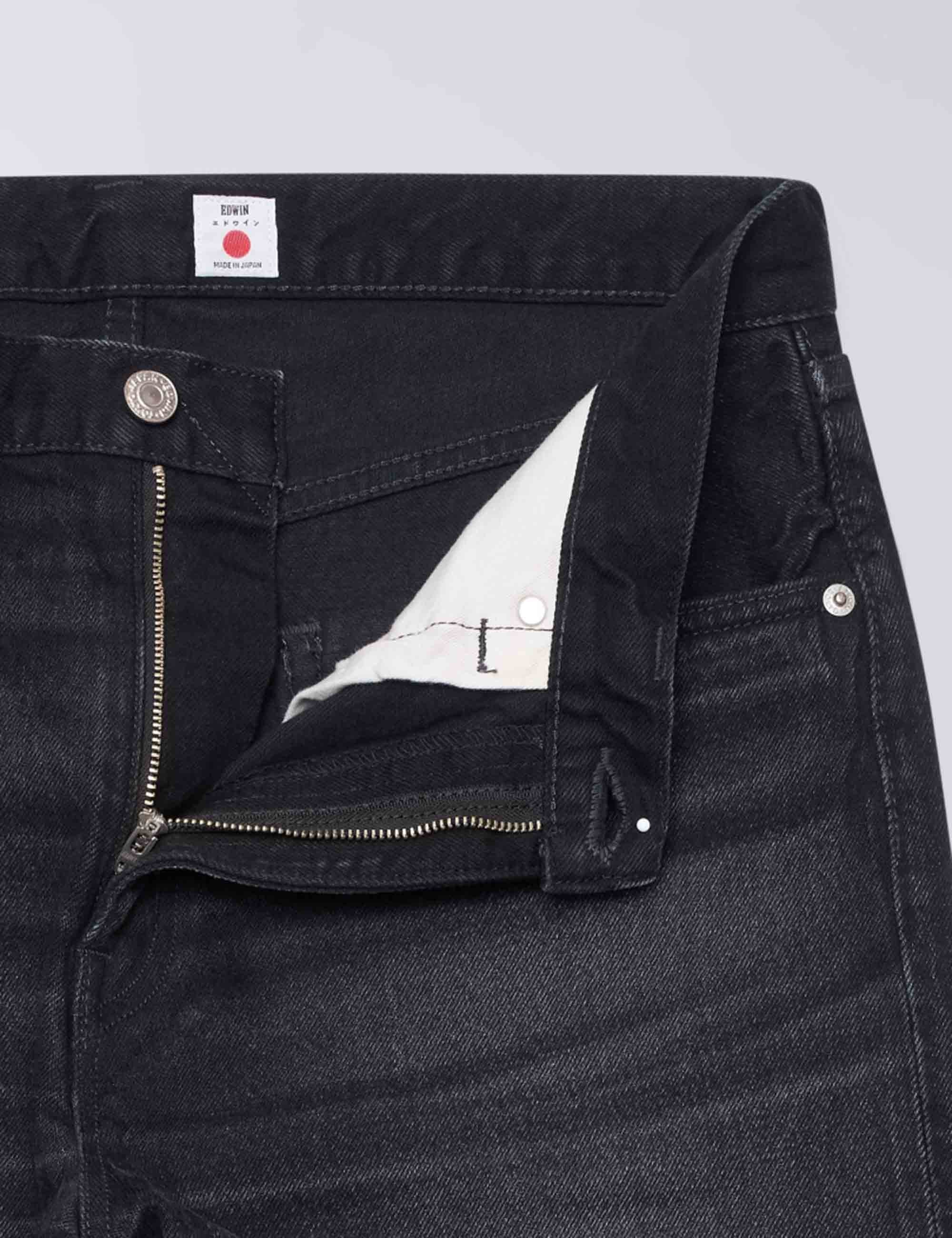 Wide Pants - Black, Dark Used Wash - Image 7