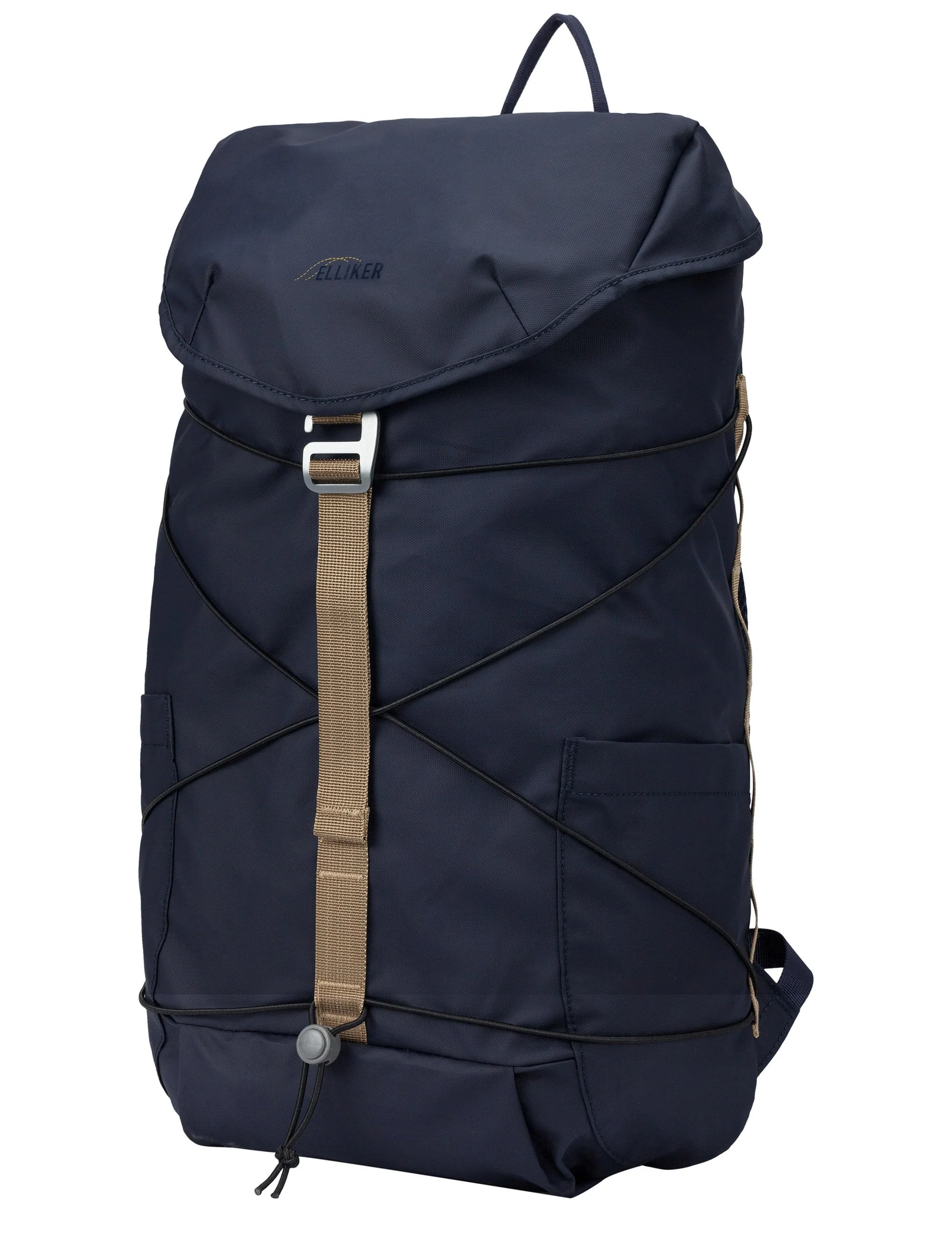 Flap Covering Side Pocket Backpack - Navy - Image 3