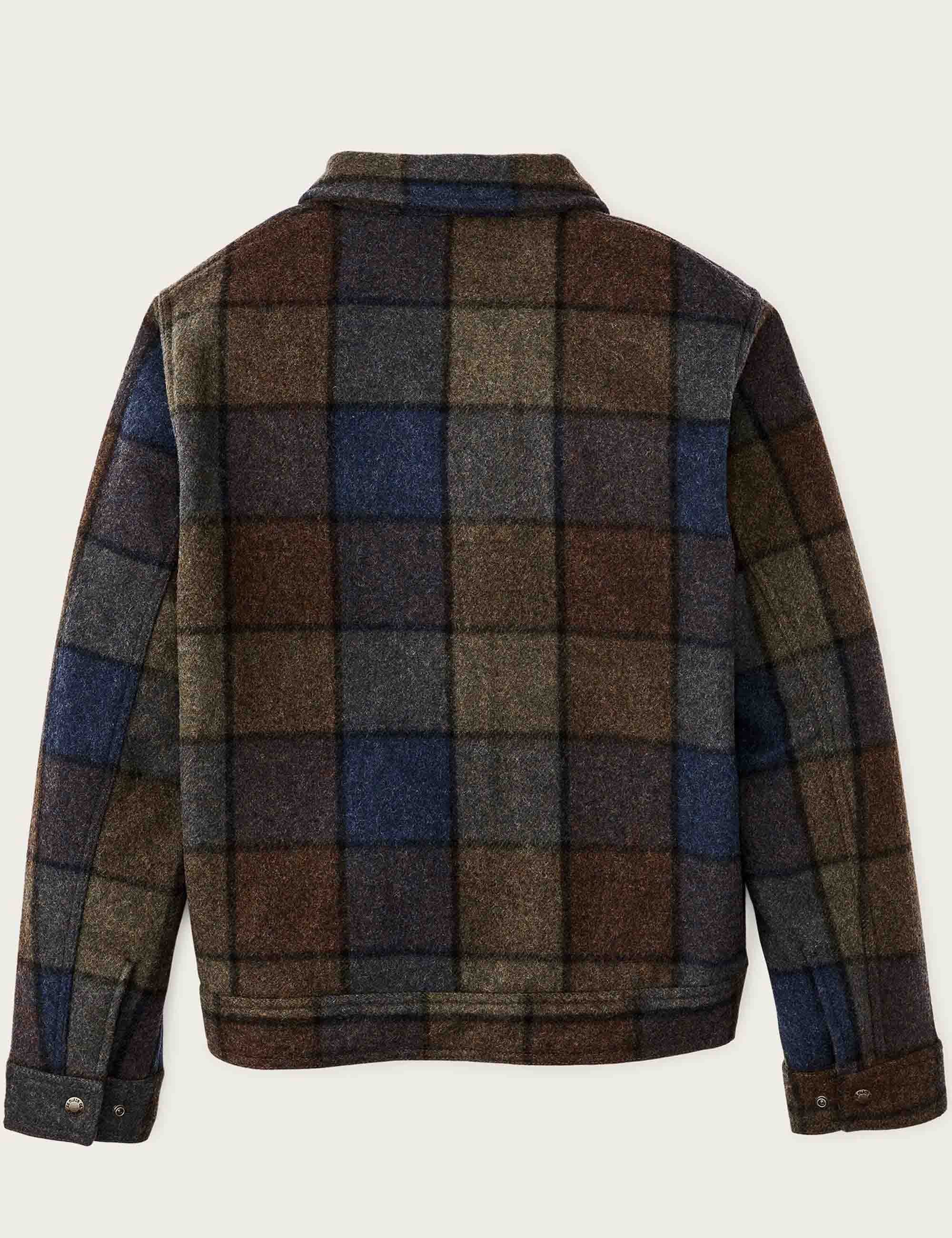 Mackinaw Wool Work Jacket - Blue/Brown/Gray Plaid - Image 3